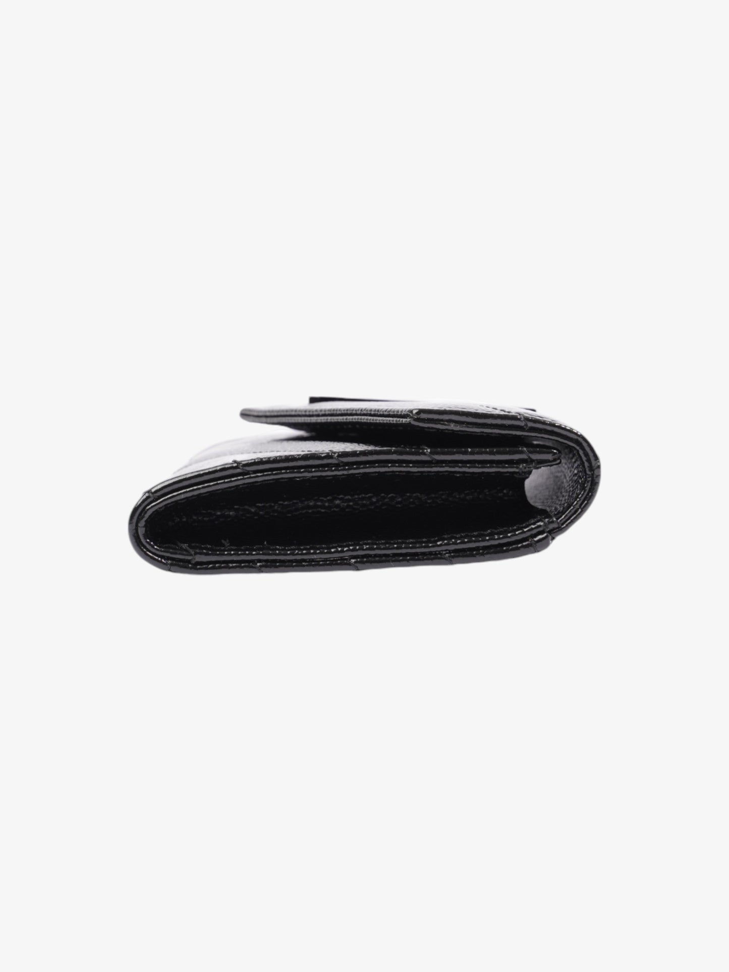 Saint Laurent Envelope Wallet Black Matelasse Leather Small