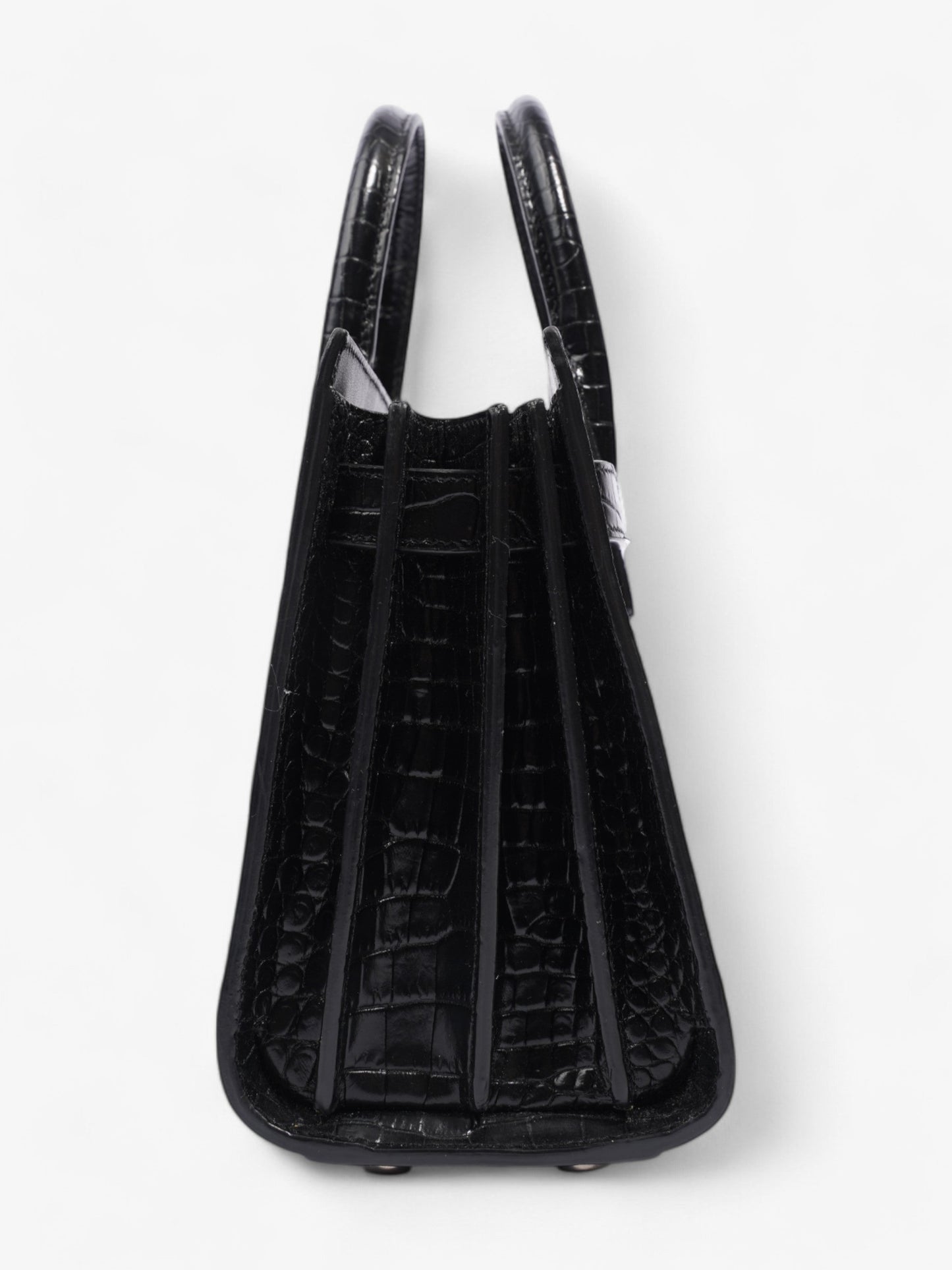 Saint Laurent Sac De Jour Black Embossed Leather Nano