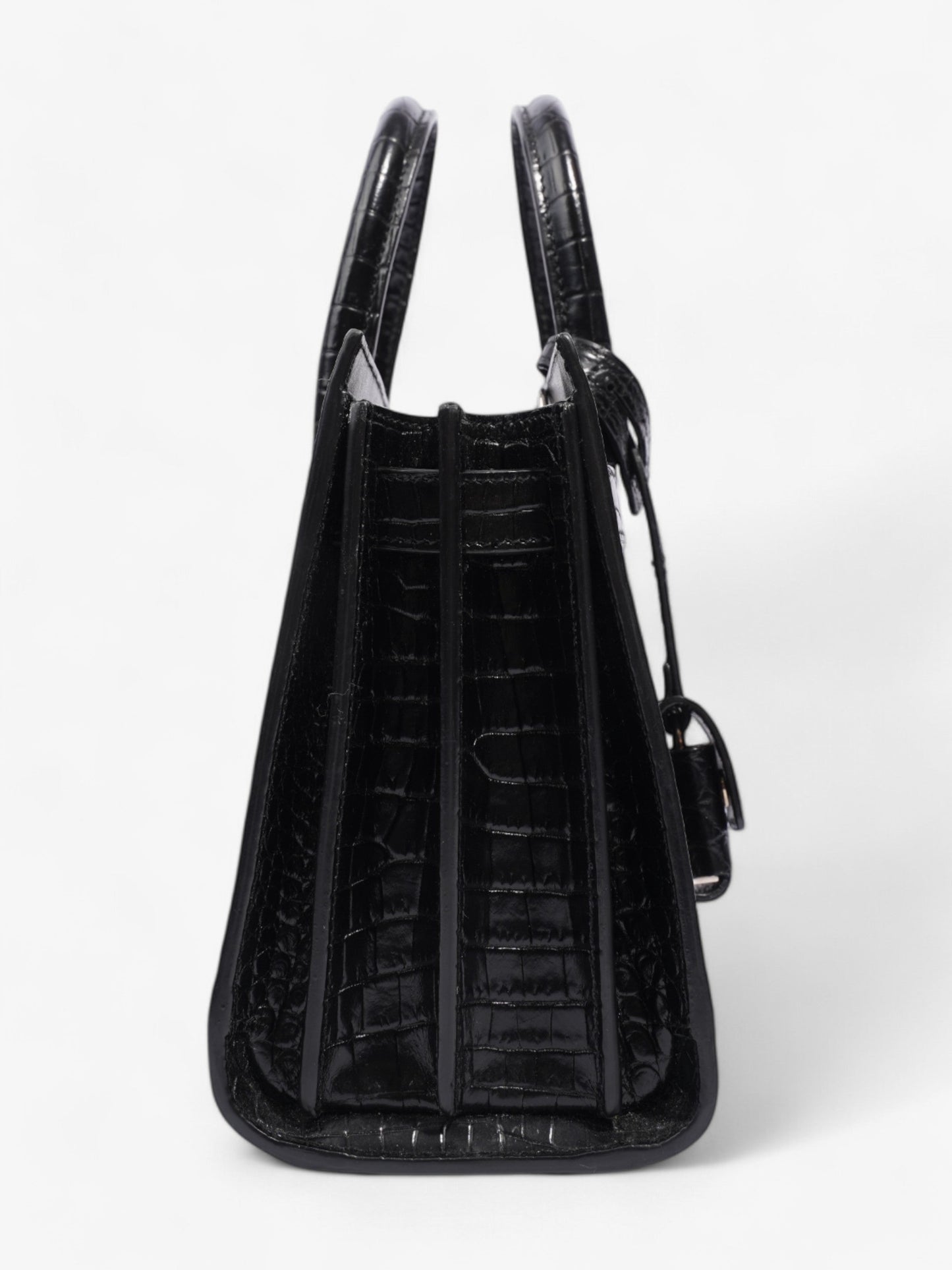 Saint Laurent Sac De Jour Black Embossed Leather Nano