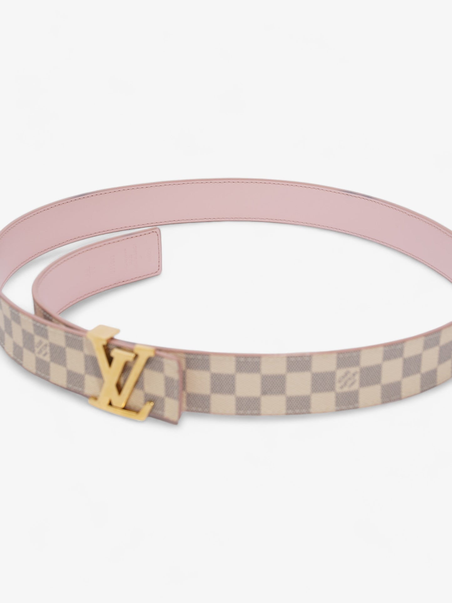 Louis Vuitton LV Initials Reversible Belt Damier Azur / Pink Canvas 85cm / 34"