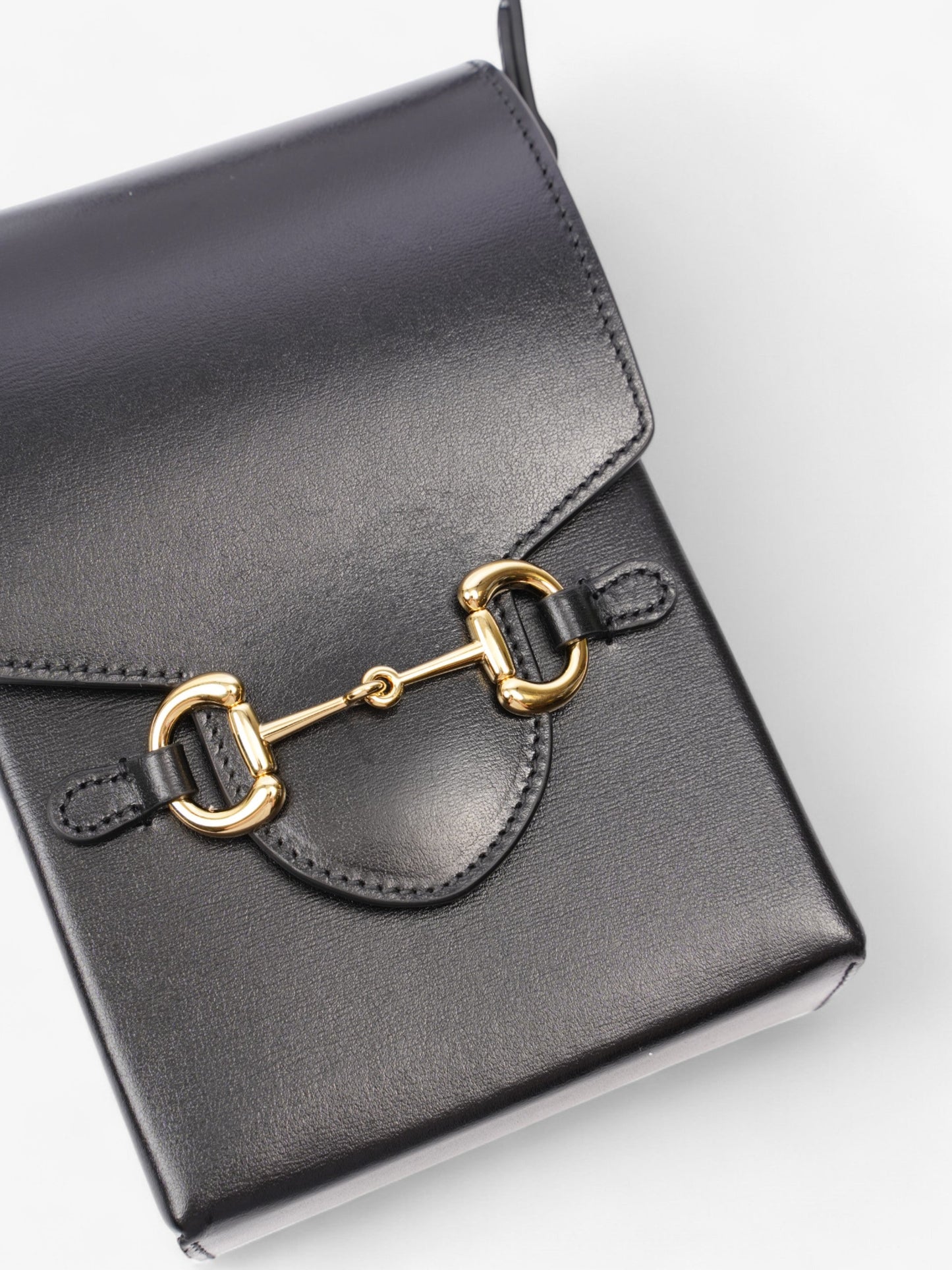 Gucci Horsebit 1955 Vertical Crossbody Black Leather