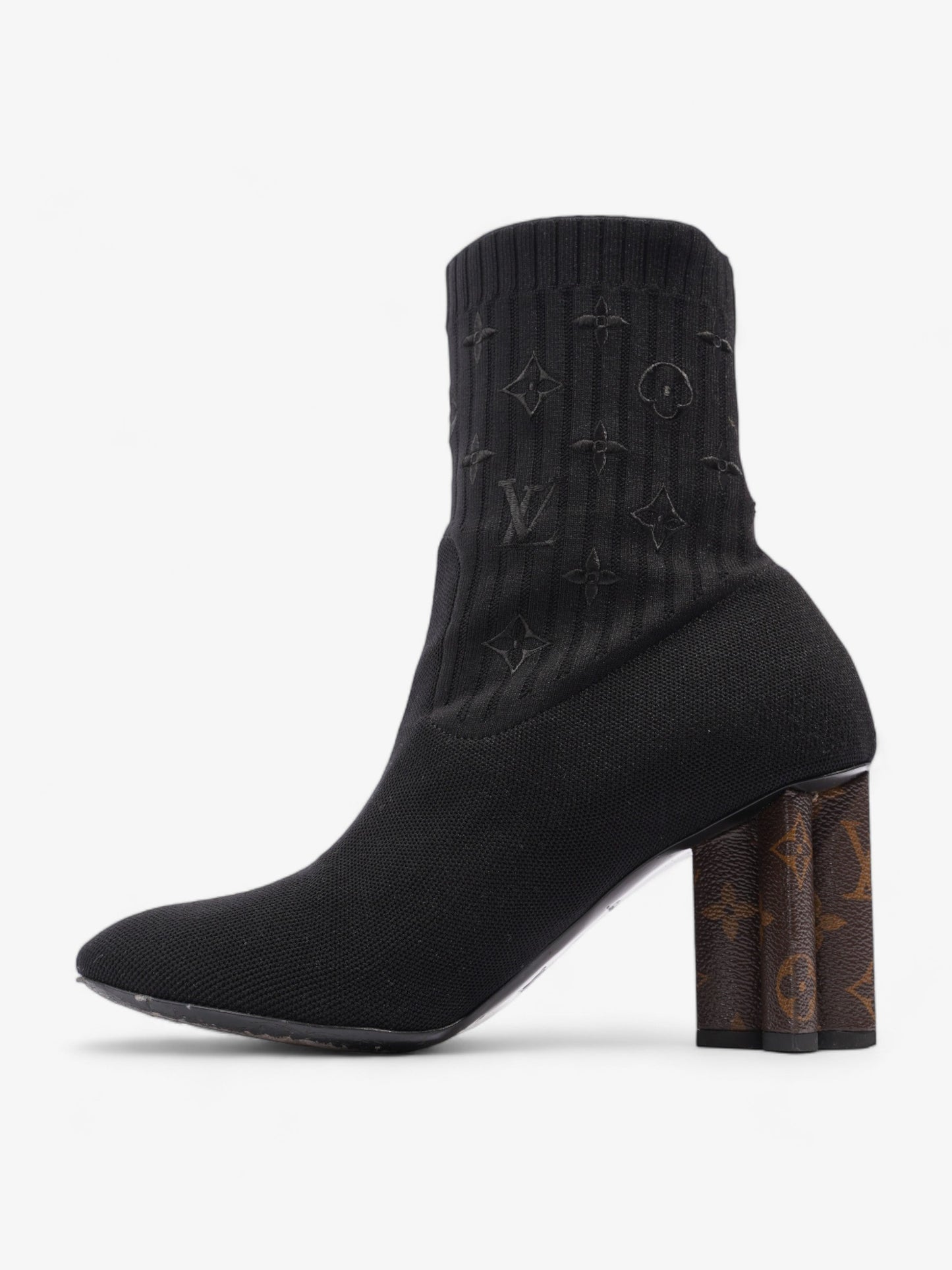 Louis Vuitton Silhouette Ankle Boots 6cm Black / Monogram Fabric EU 41 UK 8
