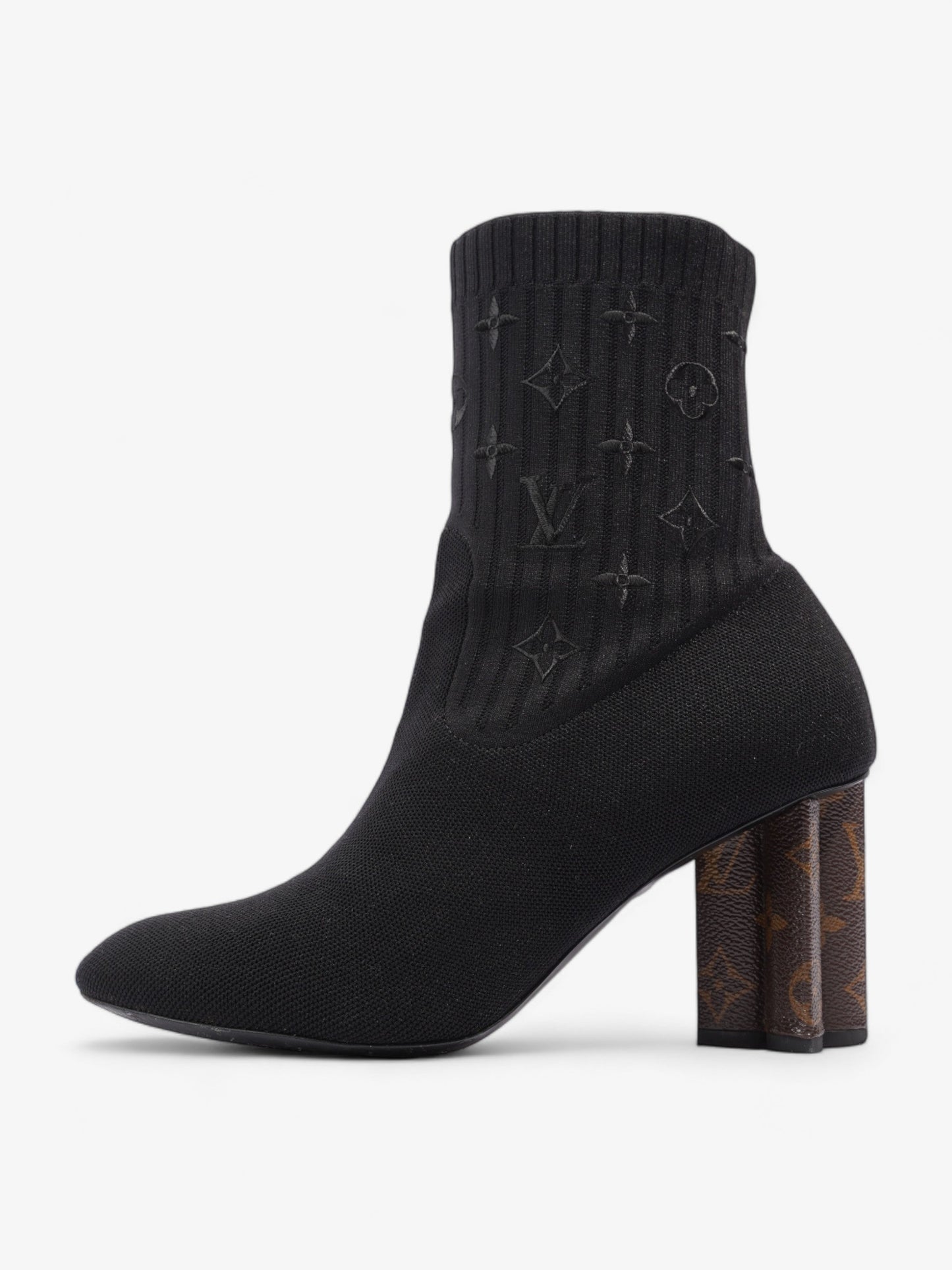 Louis Vuitton Silhouette Ankle Boots 6cm Black / Monogram Fabric EU 41 UK 8