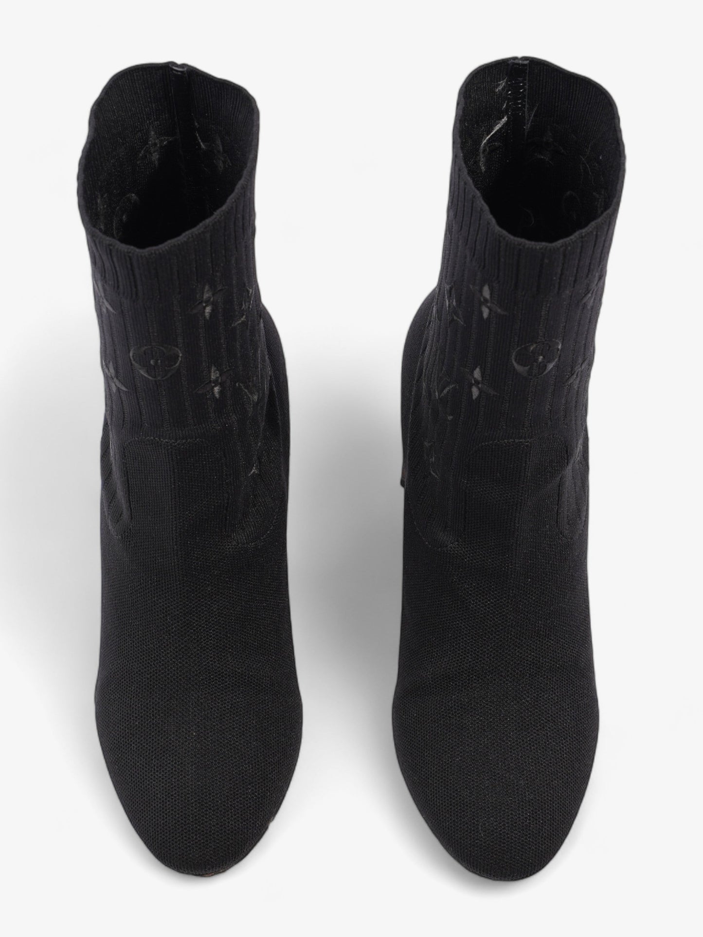 Louis Vuitton Silhouette Ankle Boots 6cm Black / Monogram Fabric EU 41 UK 8