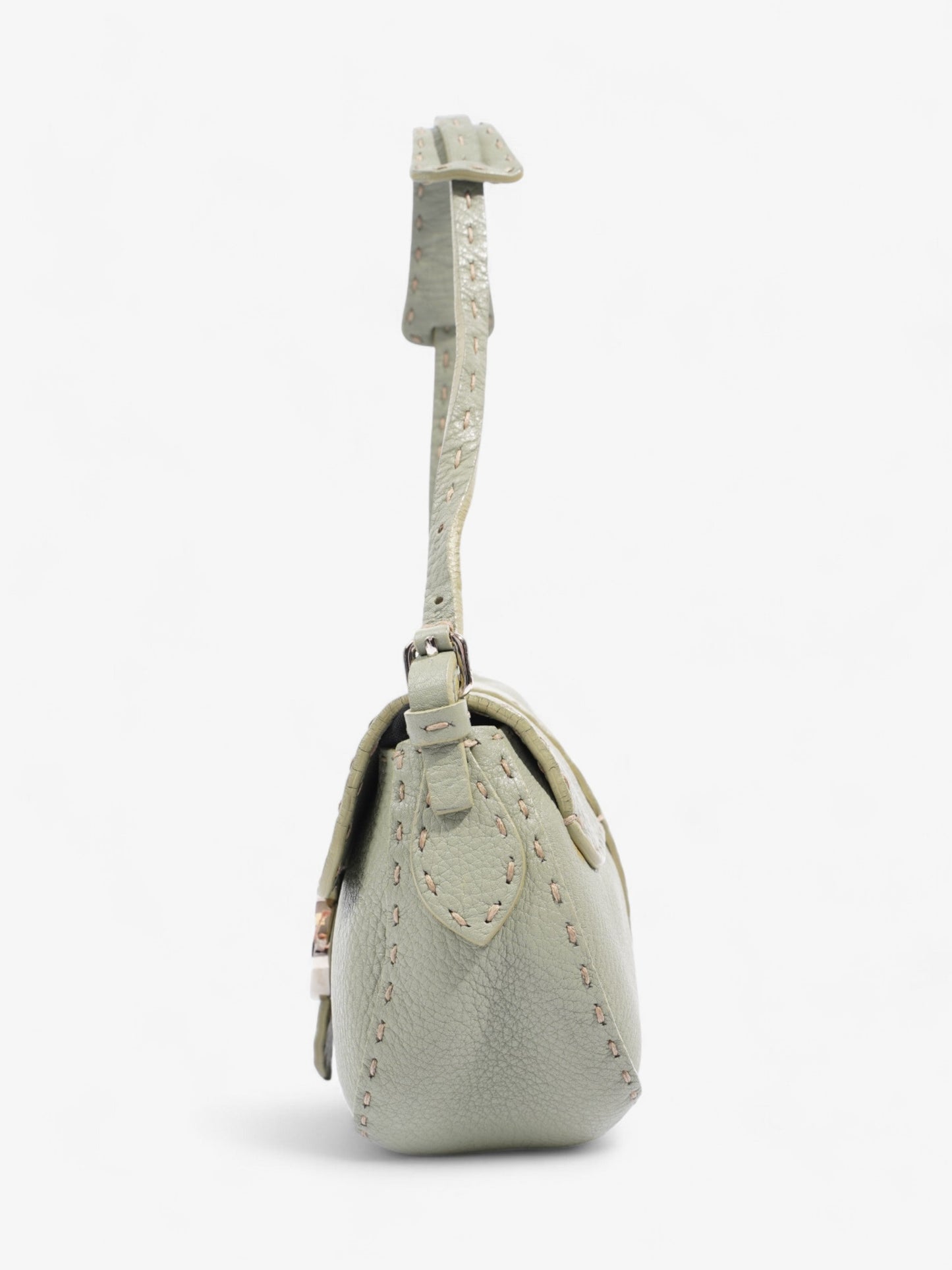 Fendi Salleria Flap Olive Green Leather