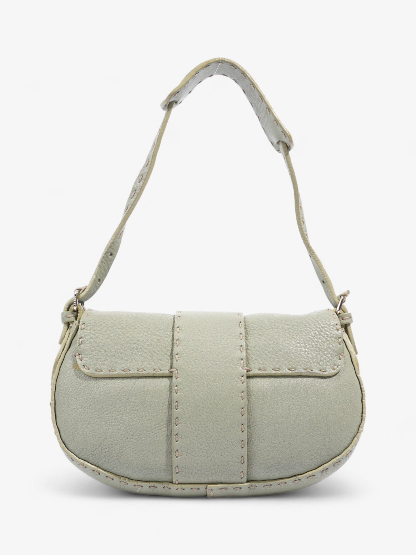Fendi Salleria Flap Olive Green Leather