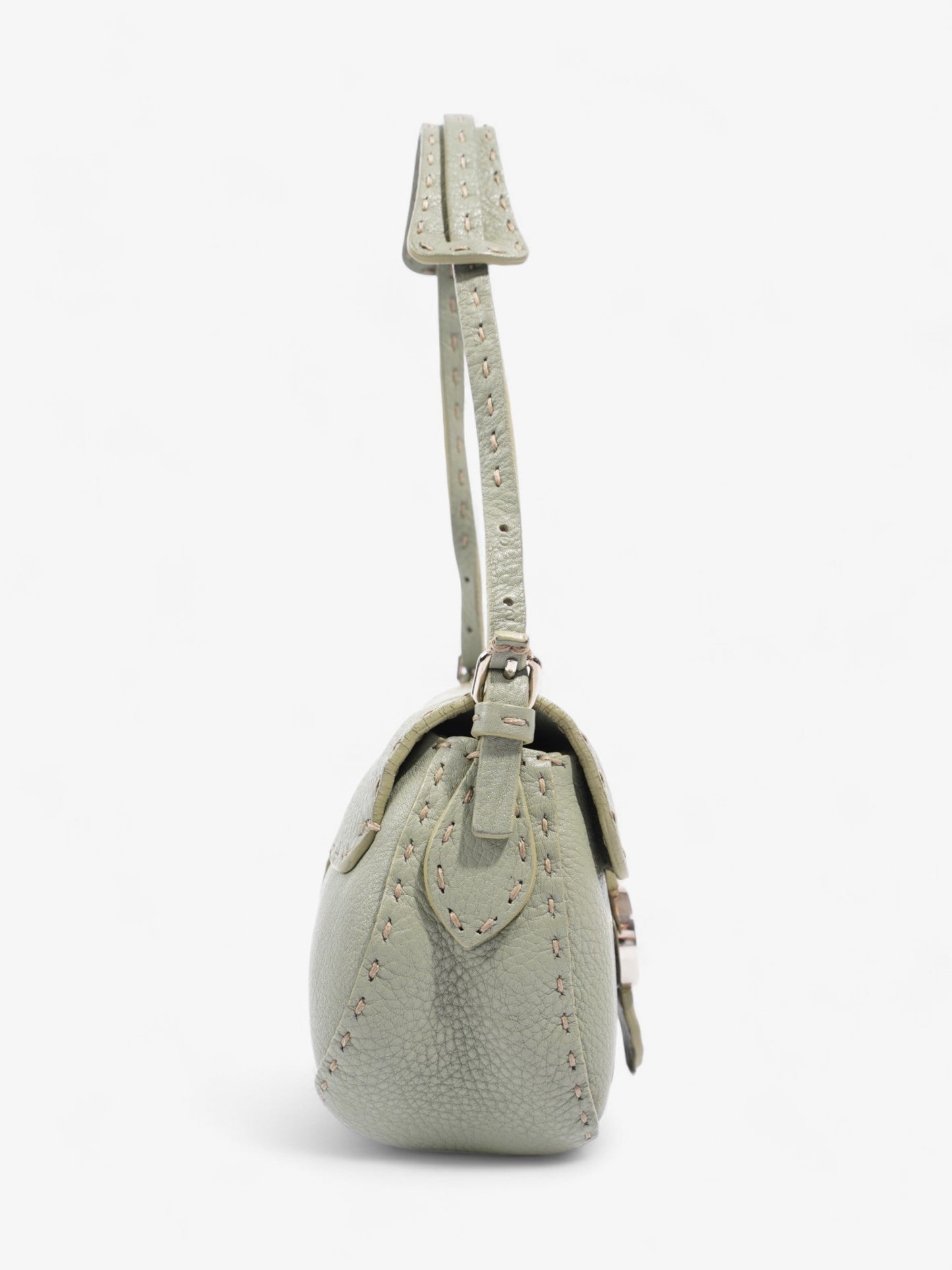 Fendi Salleria Flap Olive Green Leather