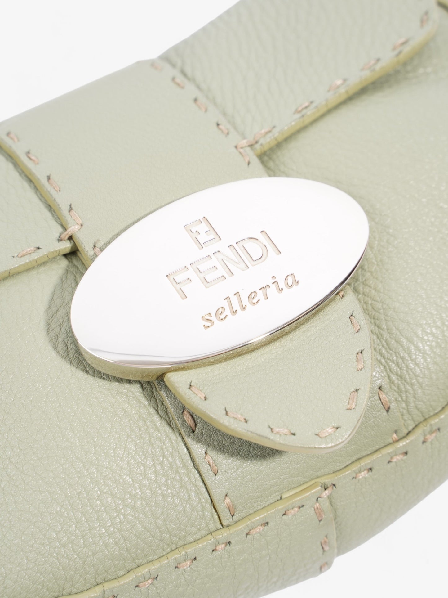 Fendi Salleria Flap Olive Green Leather