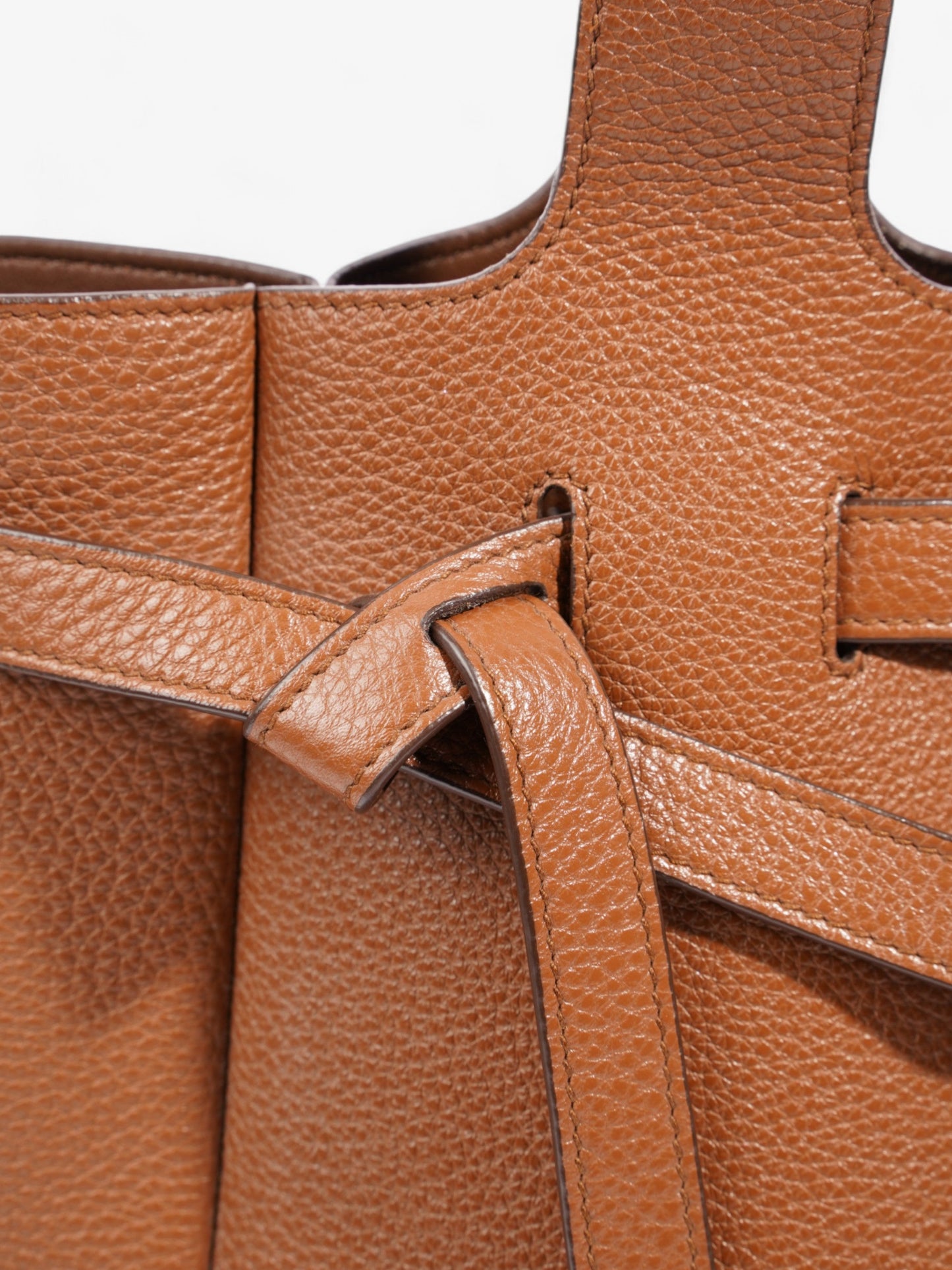 Prada Dynamique Tote Brown Leather