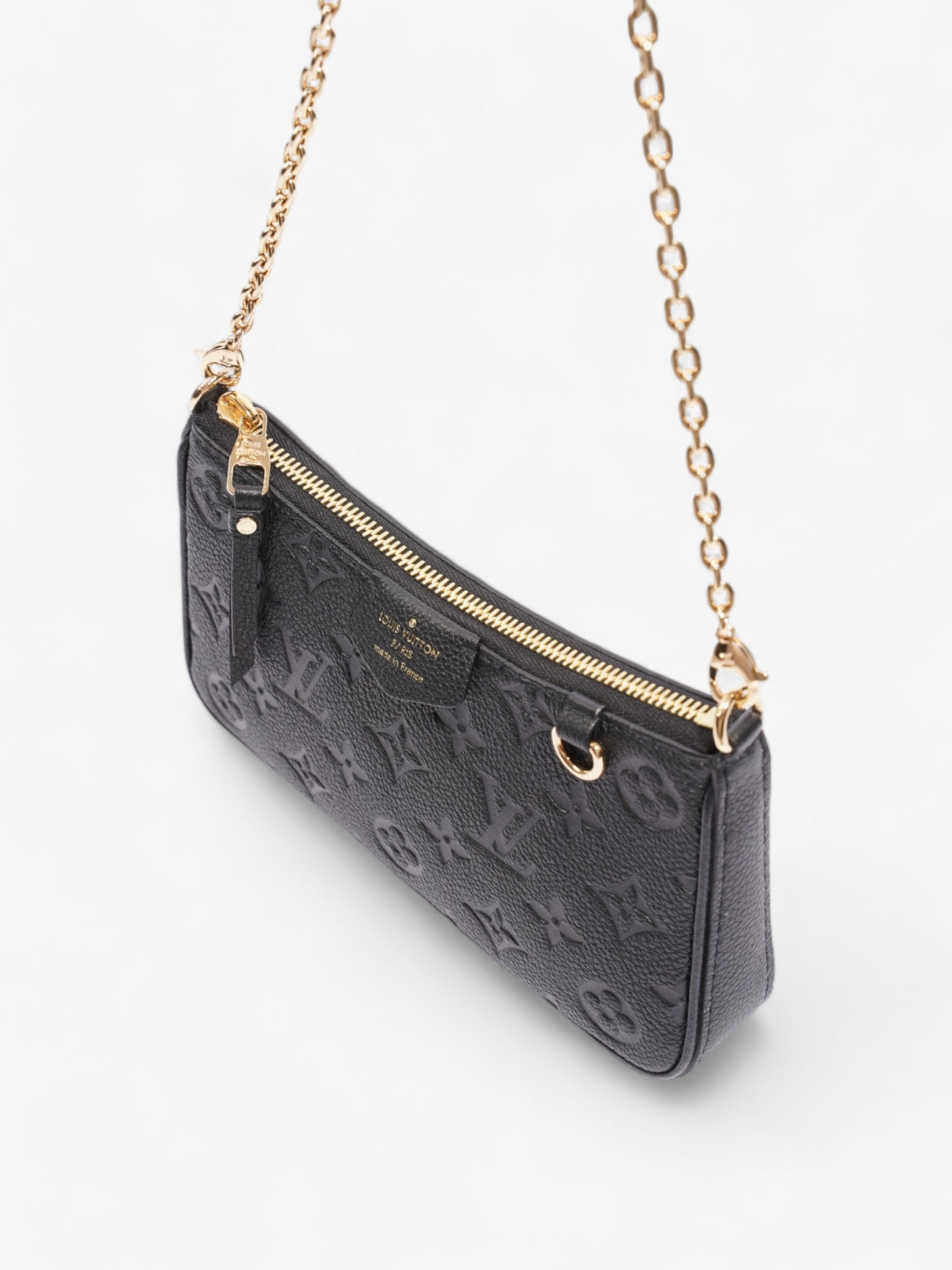Louis Vuitton Easy Pouch On Strap Black Empreinte Leather