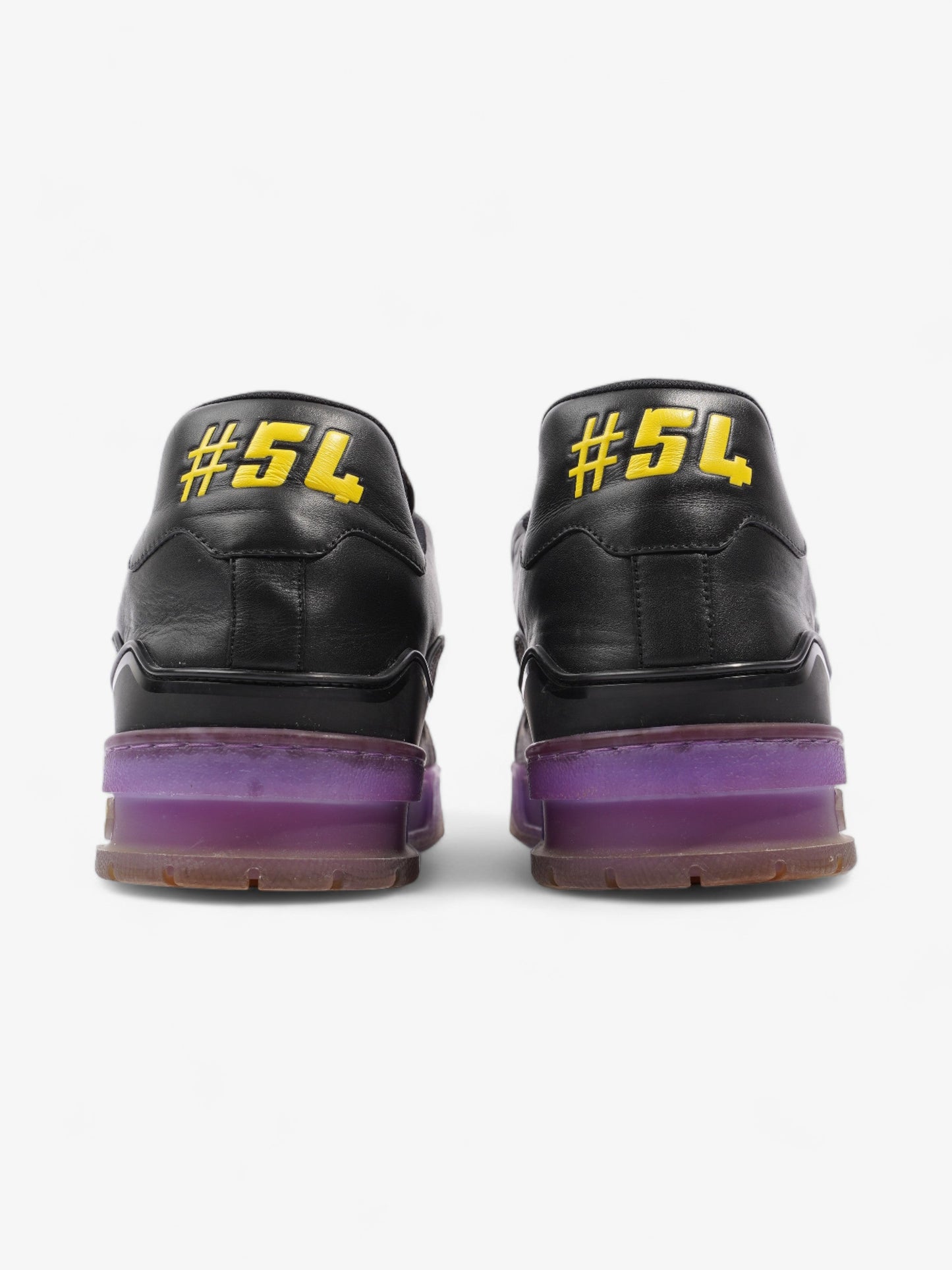 Louis Vuitton LV Low Top Sneakers Black / Monogram / Purple Leather EU 43 UK 9