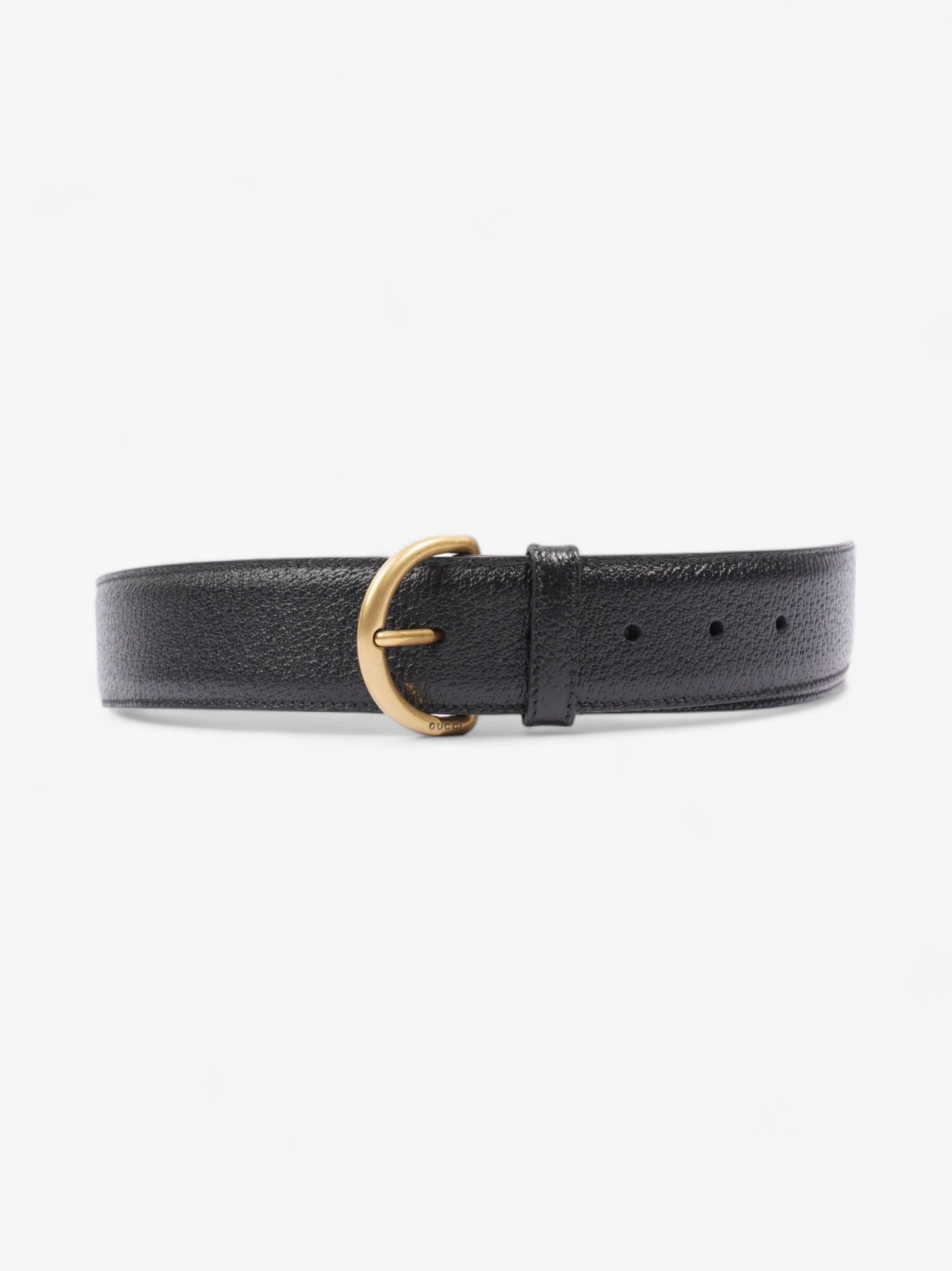 Gucci Buckle Belt Black Leather 85cm 34"