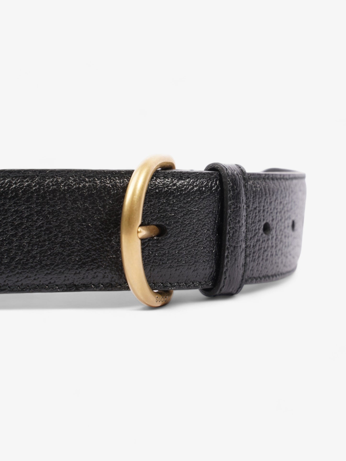 Gucci Buckle Belt Black Leather 85cm 34"