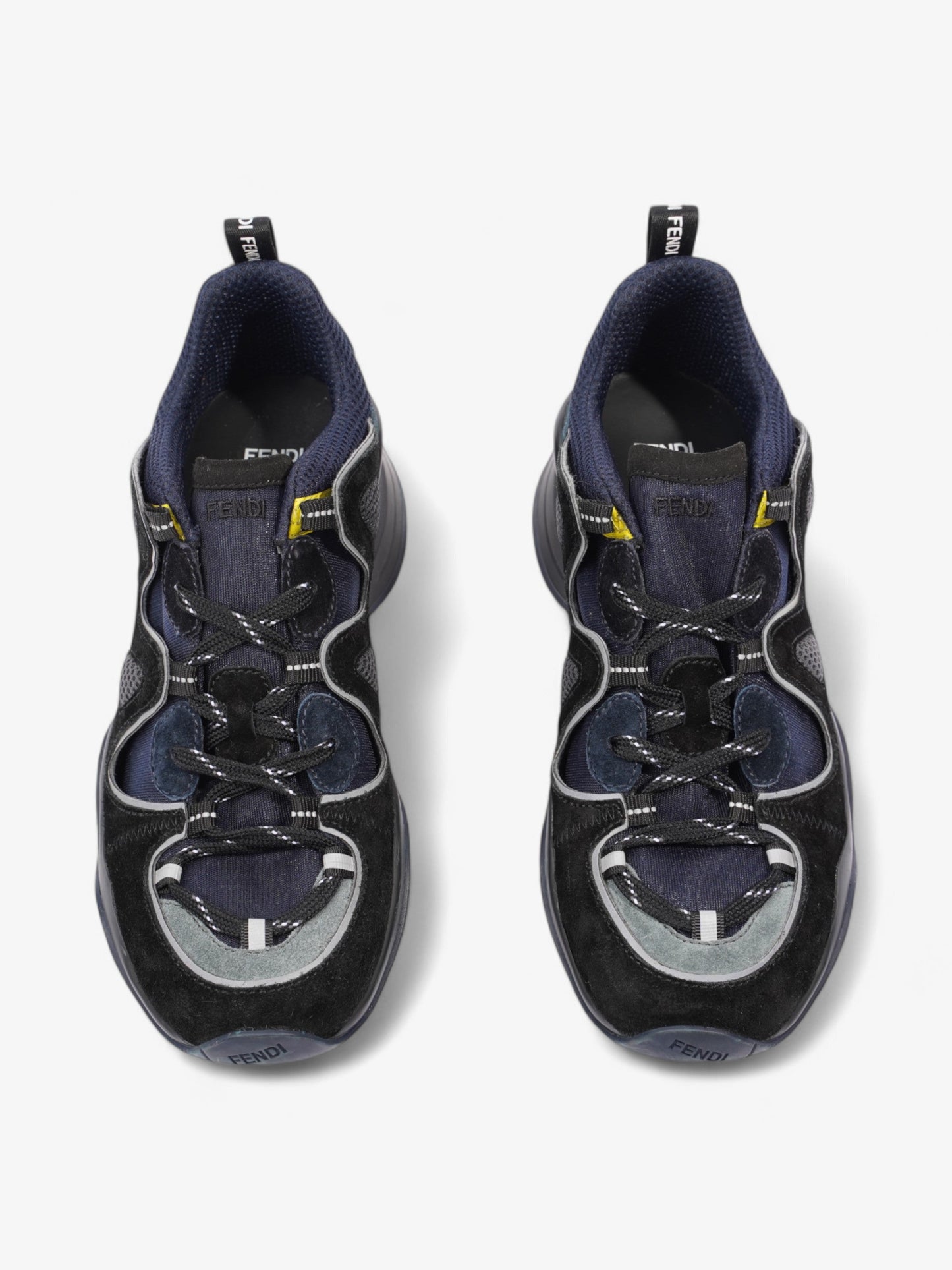 Fendi Fluid Trekking Low Top Black / Navy Suede EU 40 UK 6