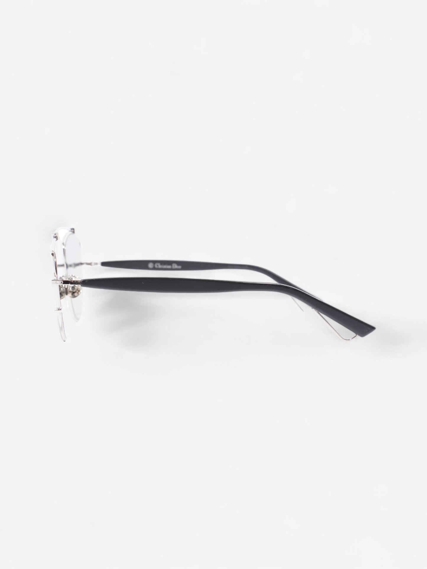 Christian Dior Technologic Sunglasses Silver / Black Acetate 145mm