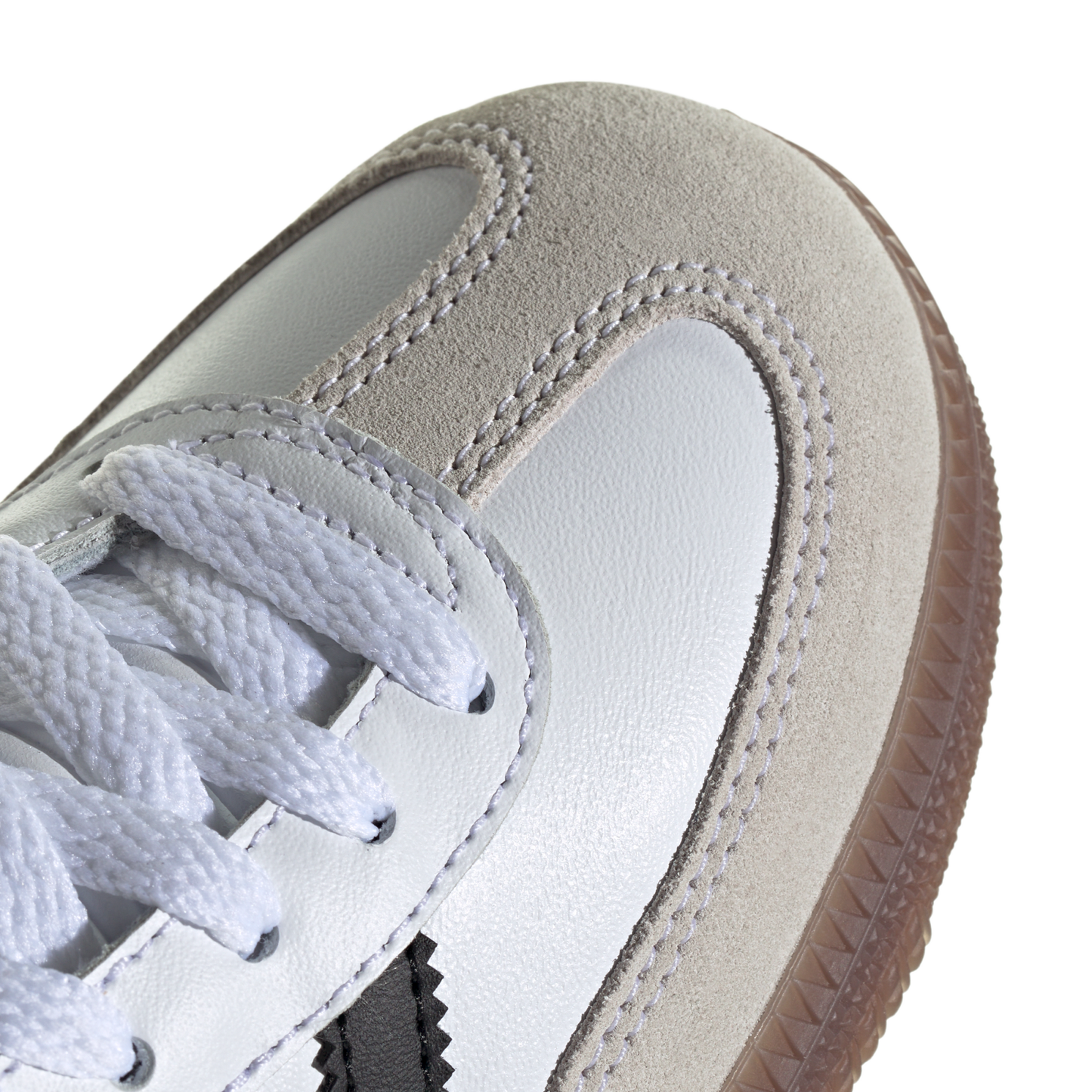 Big Kids' Adidas Samba Classic J "White Black Gum" (Unisex)