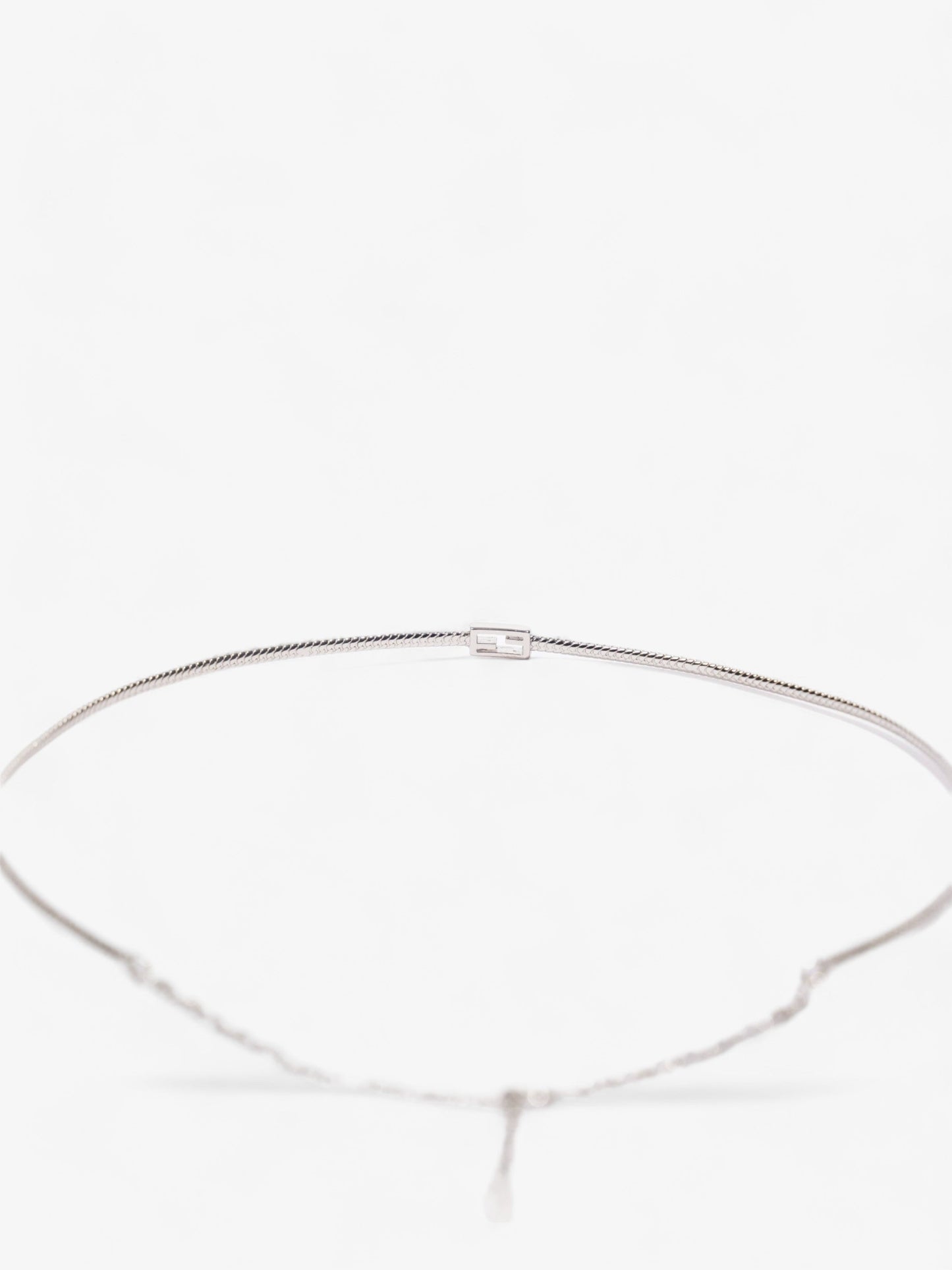 Fendi Small FF Choker Silver Base Metal