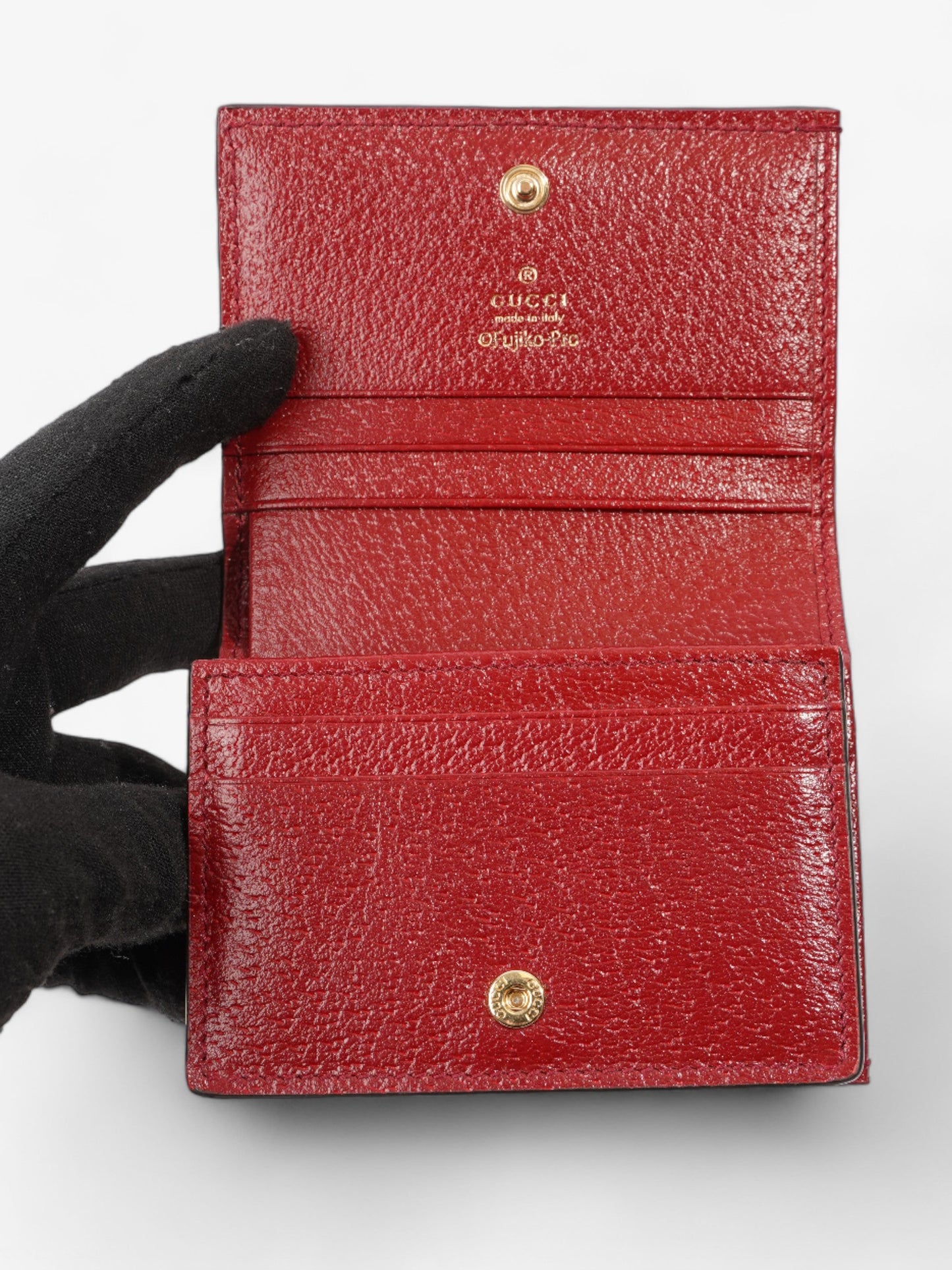 Gucci Doraemon Wallet Red / GG Supreme Coated Canvas