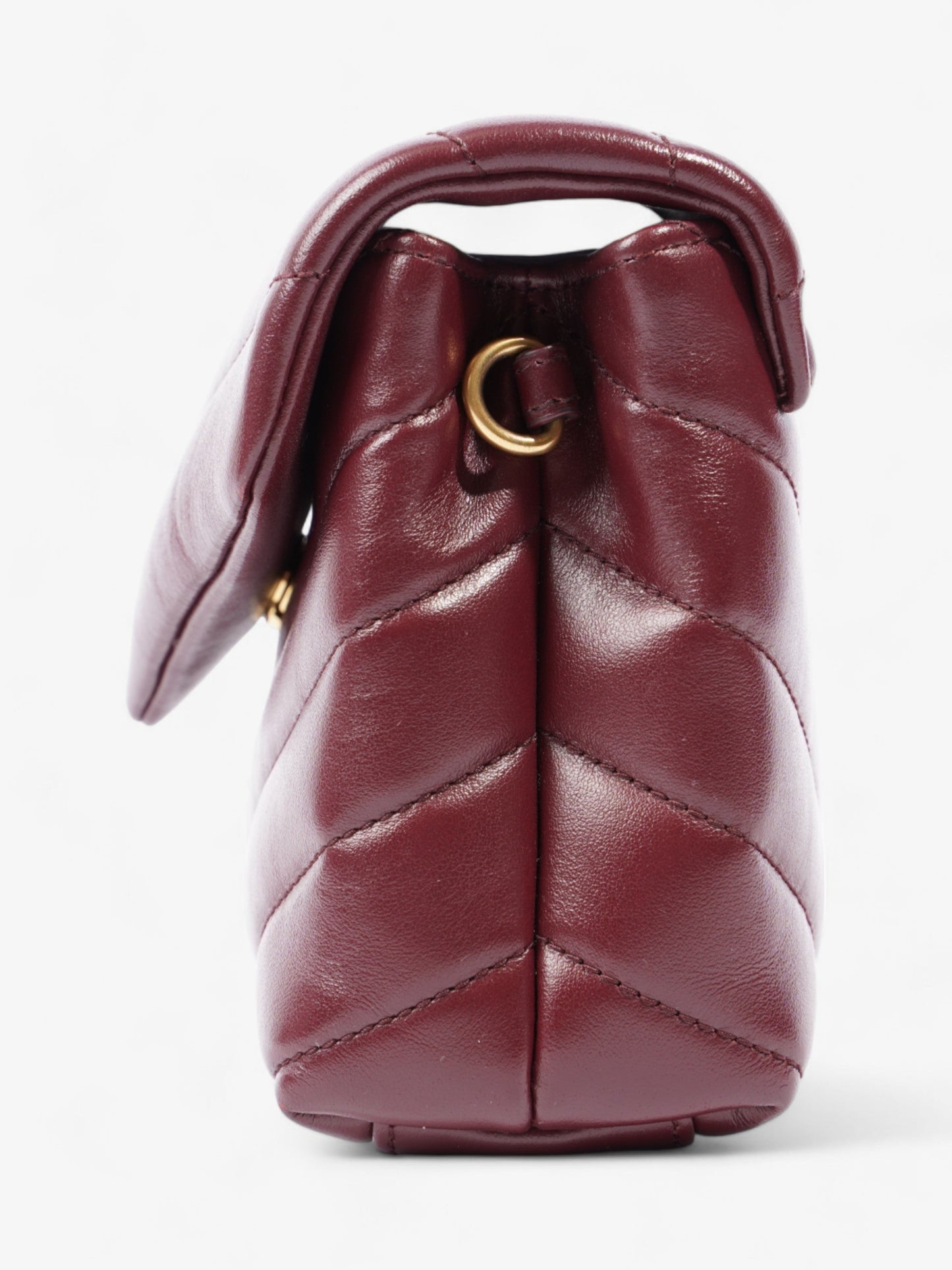 Saint Laurent Toy Lou Lou Burgundy Lambskin Leather