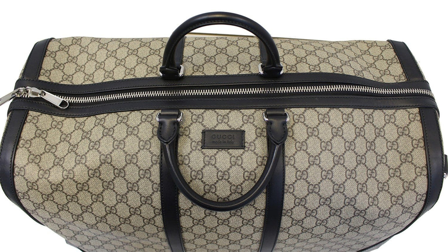 GUCCI GG Monogram Canvas Supreme Large Duffle Travel Bag 406381