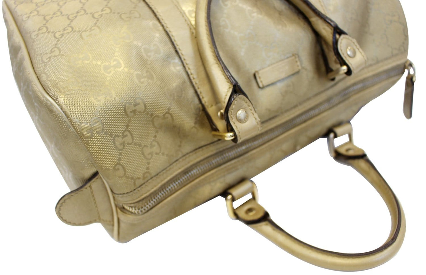 GUCCI Crystal Monogram Gold Medium Joy Boston Bag 193603