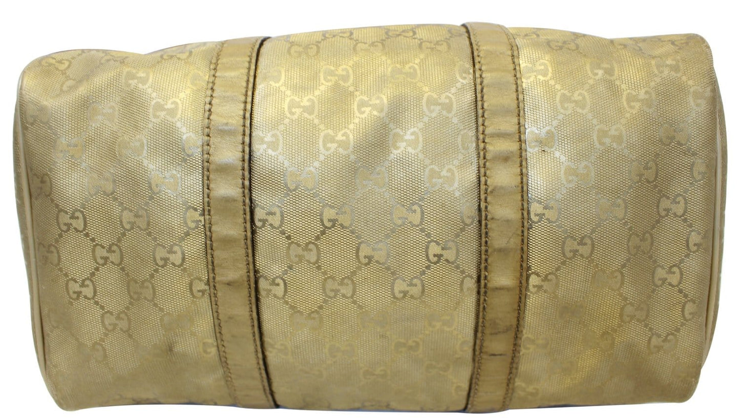 GUCCI Crystal Monogram Gold Medium Joy Boston Bag 193603