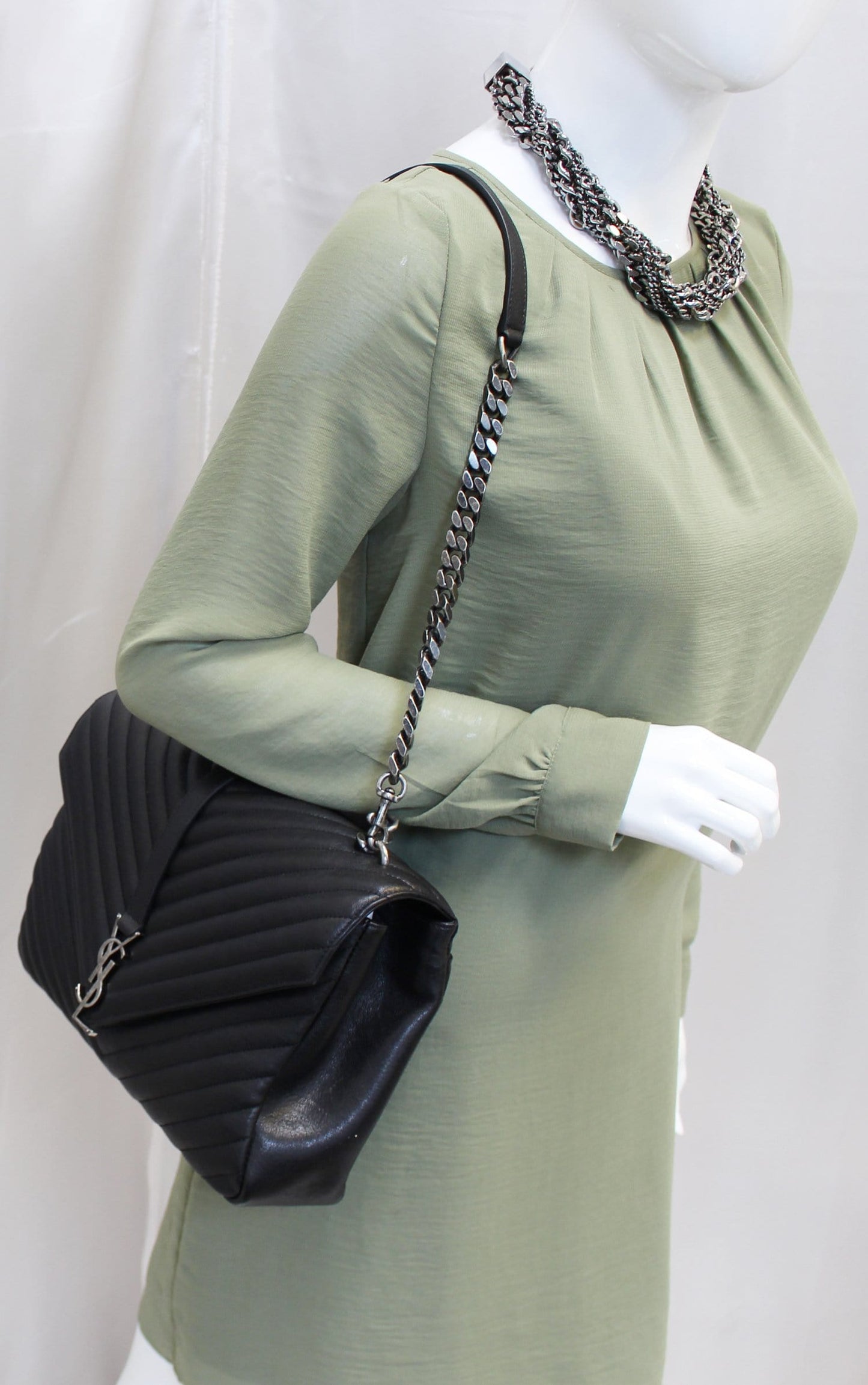 YVES Saint Laurent Large Monogram Envelope Chain Shoulder Bag