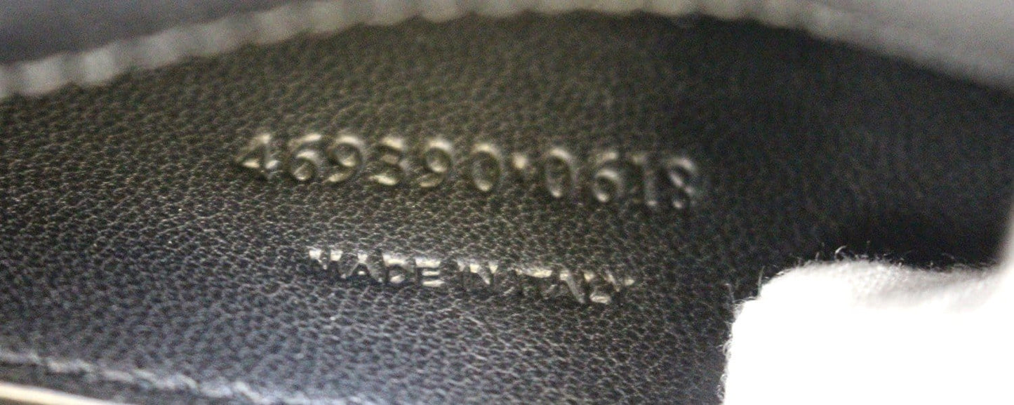 YVES SAINT LAURENT Kate Black Leather Chain Clutch Crossbody Bag