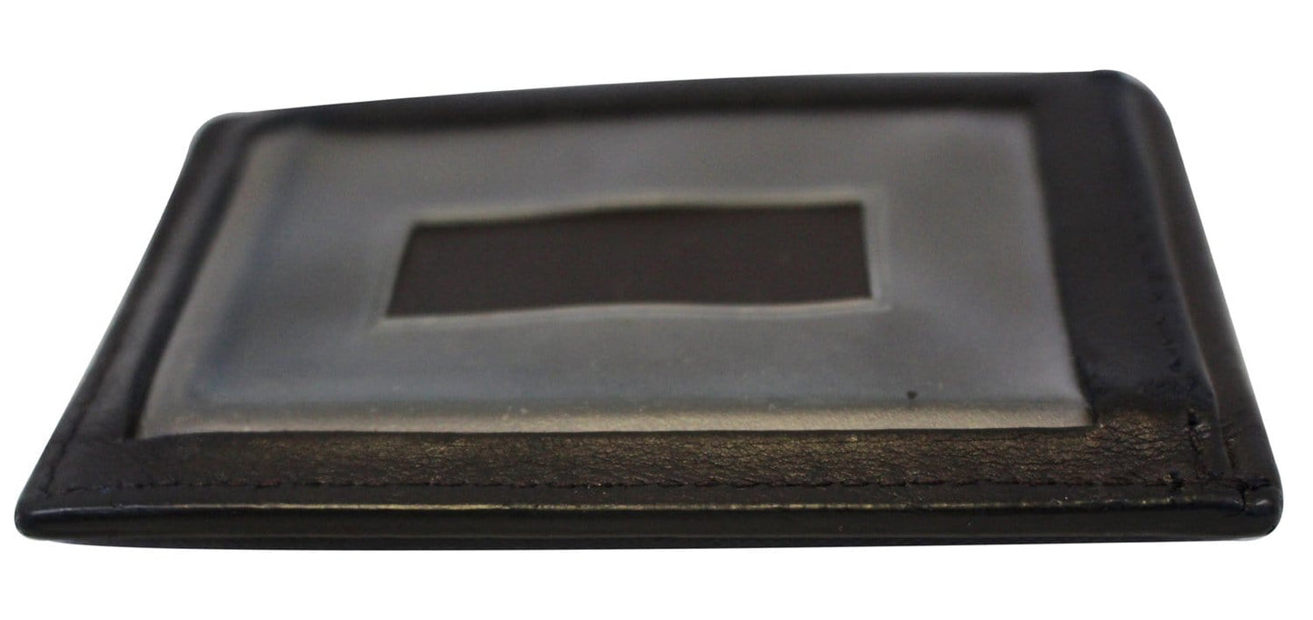 GUCCI Dark Brown Guccissima Embossed Leather Card Case 282089