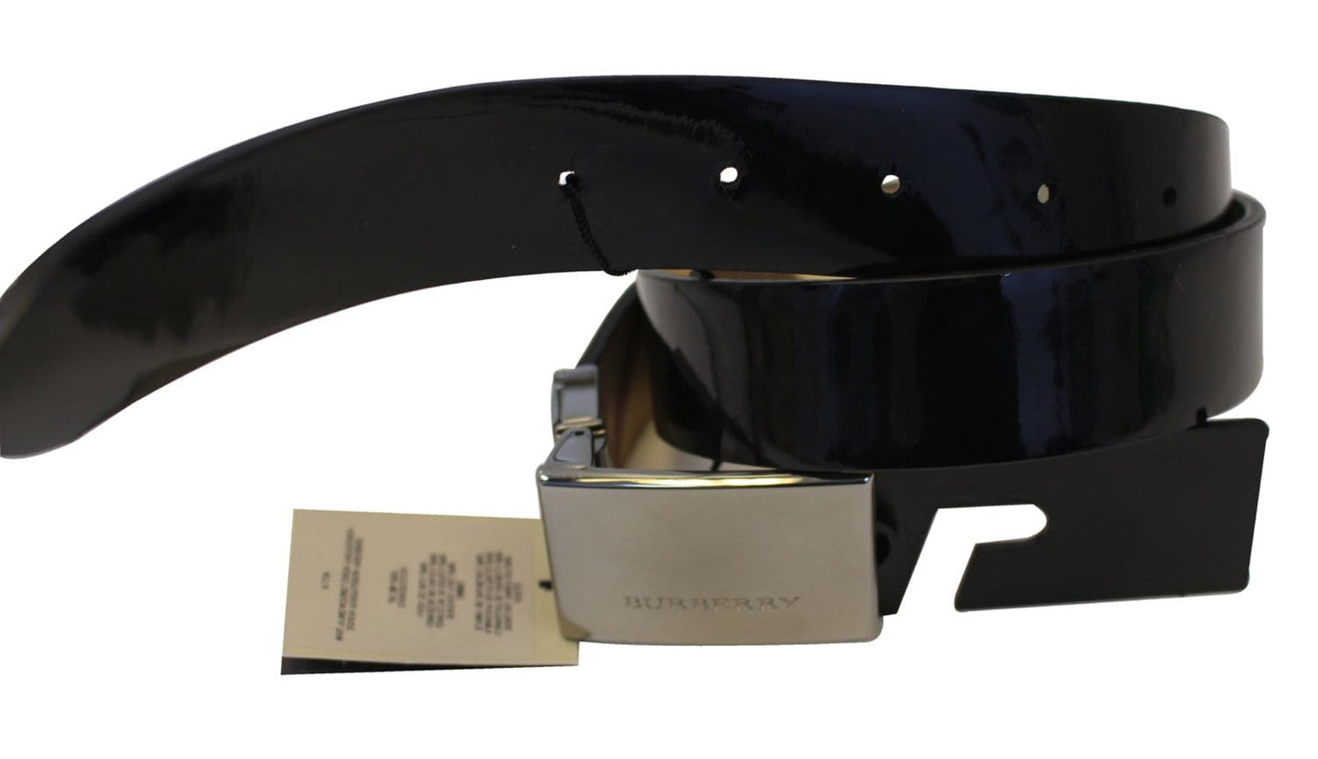 BURBERRY Horseferry Check and Leather Belt Size 34