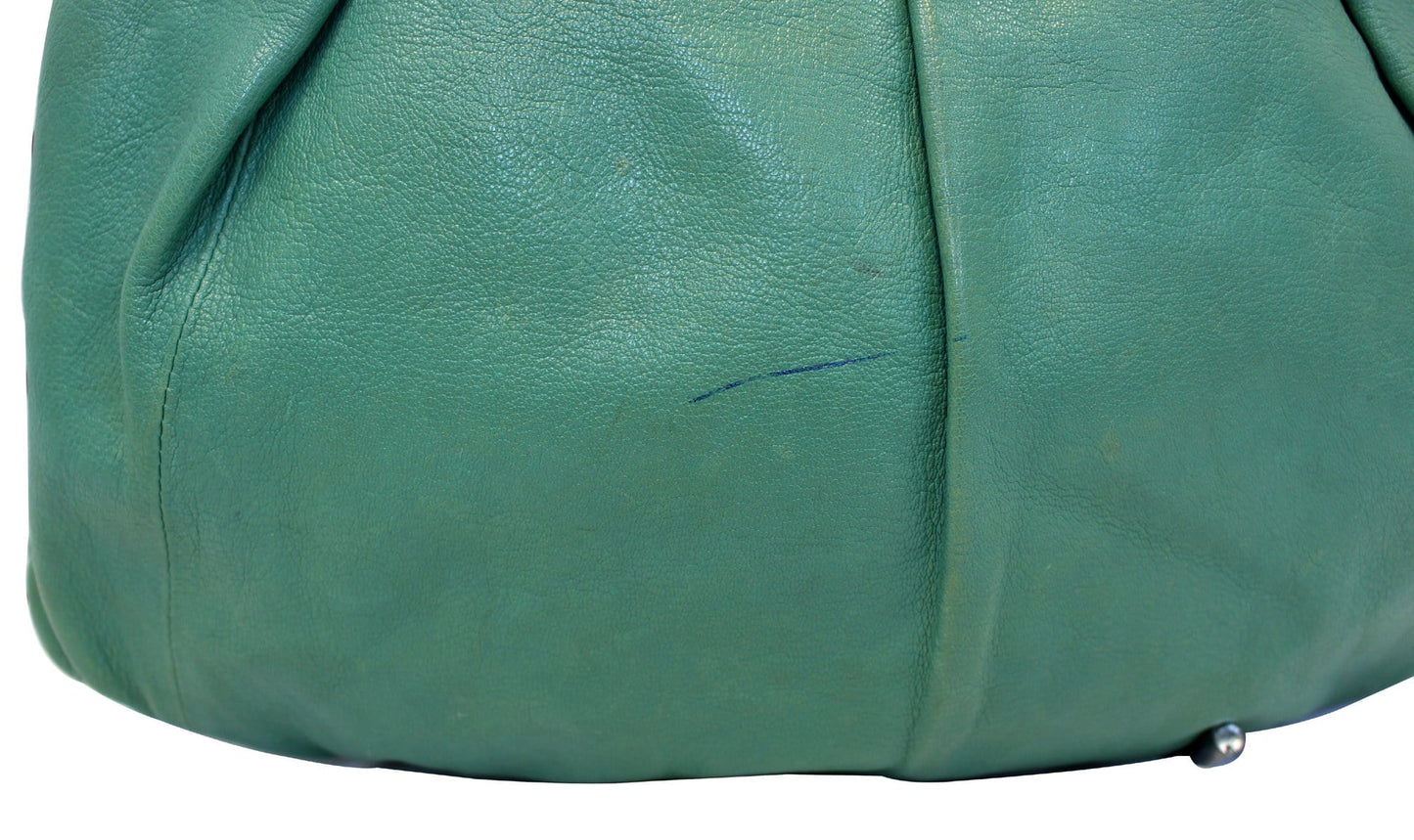 GUCCI Green Leather Bamboo Top Handle Shoulder Bag