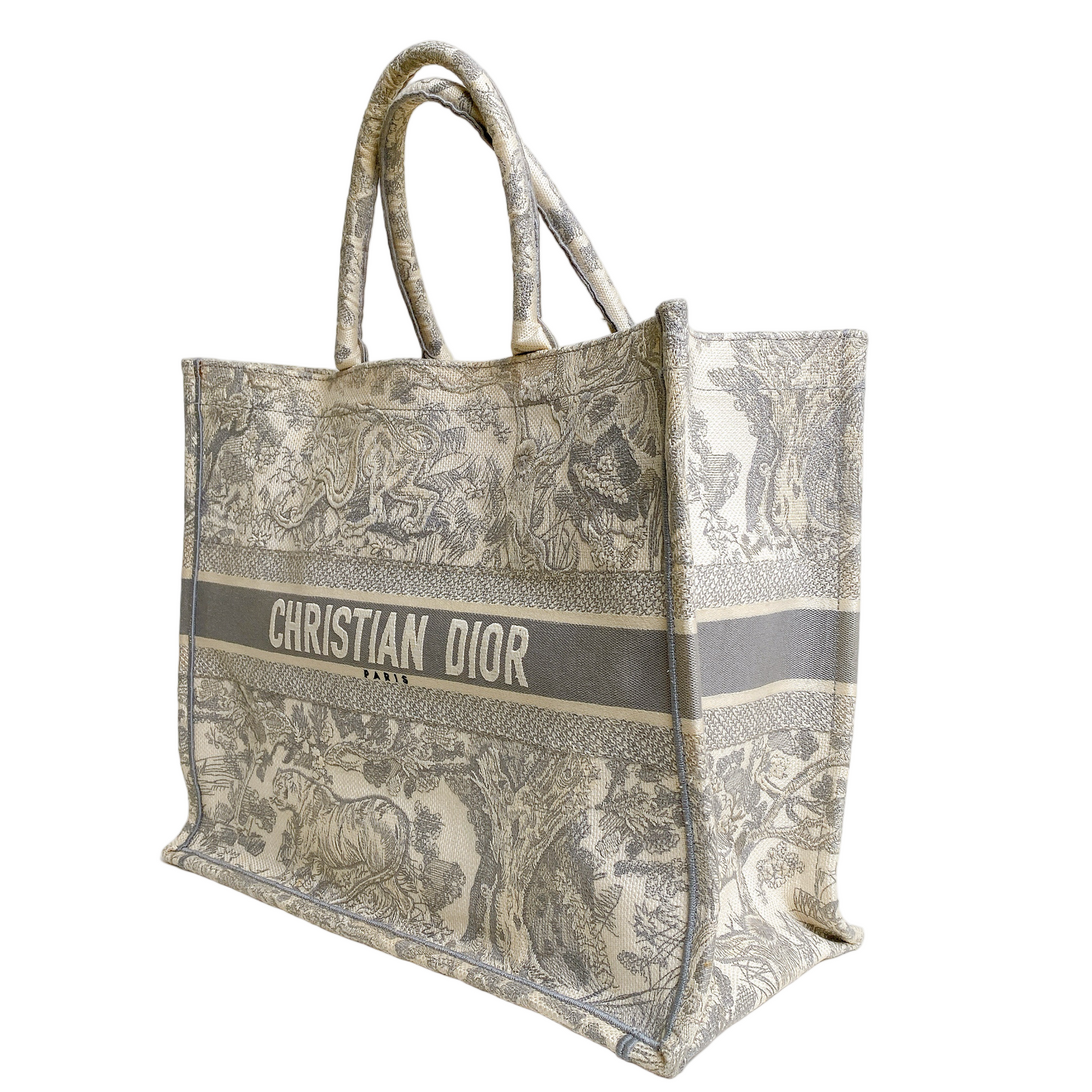 DIOR BOOK TOTE LARGE IN GRAY