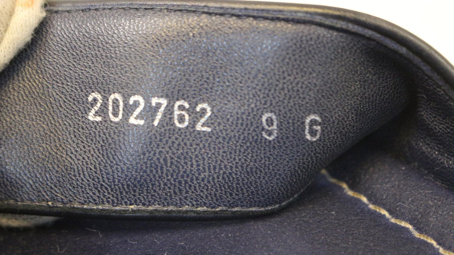 Gucci Men's GG Supreme Blue Flip Flops Sandals Size 9 G