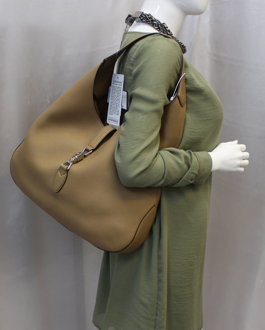 GUCCI Jackie Soft Leather Hobo Bag 362968 Beige - Last call