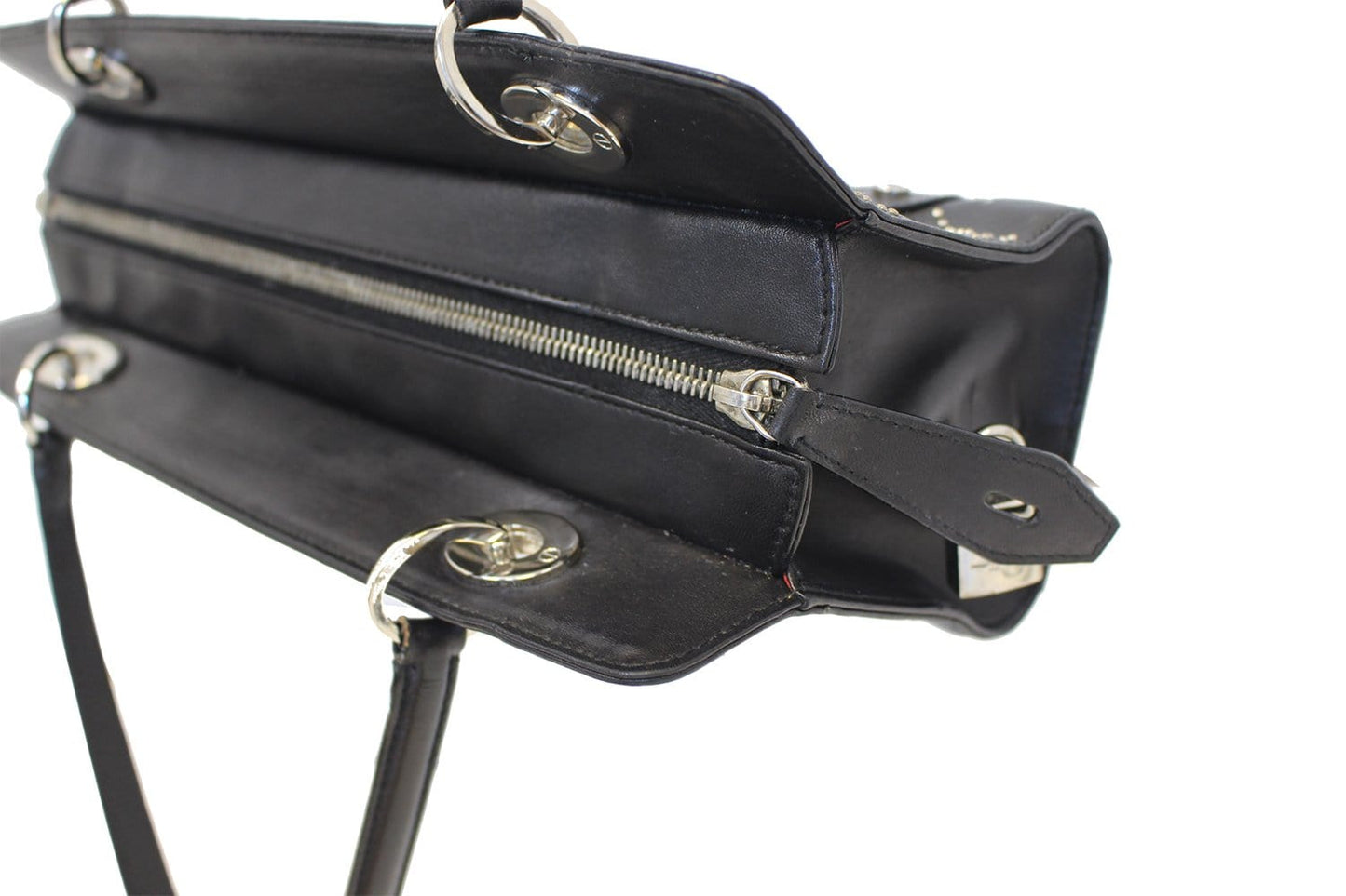 CHRISTIAN DIOR Black Studded Lady Dior Shoulder Bag