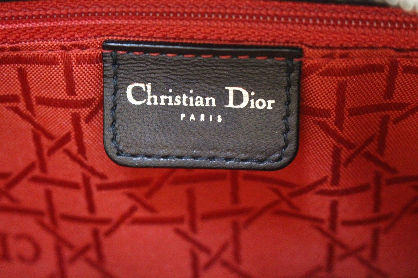 CHRISTIAN DIOR Black Studded Lady Dior Shoulder Bag