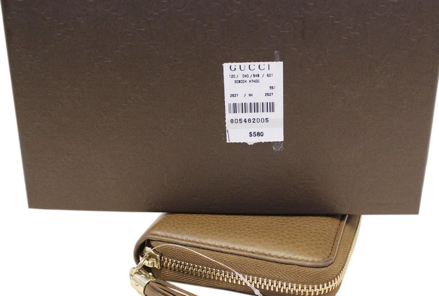 GUCCI Interlocking G Medium Brown Leather Long Wallet