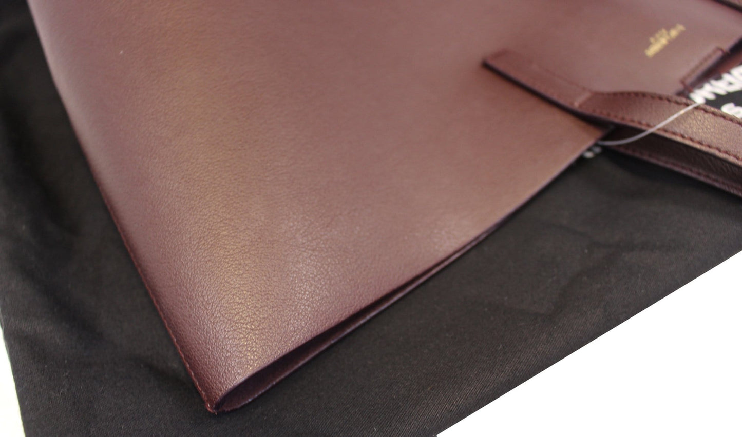 YVES Saint Laurent Black Leather East West Shopping Tote Bag
