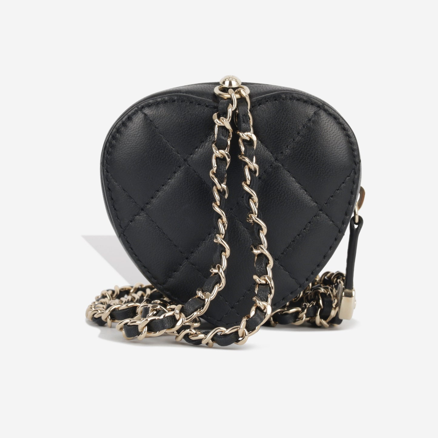 Chanel Heart Necklace - Black