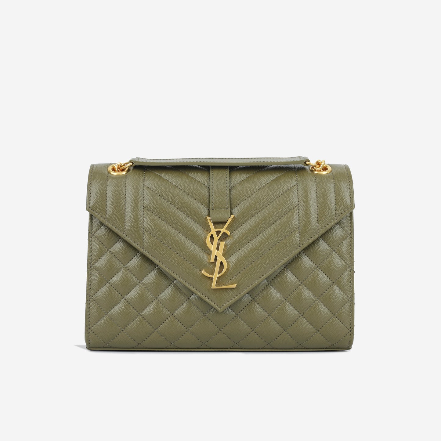 Saint Laurent Medium Envelope - Khaki