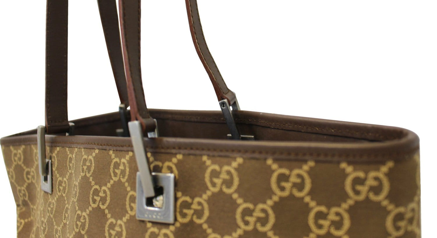 GUCCI Beige/Brown Monogram Canvas Tote Bag