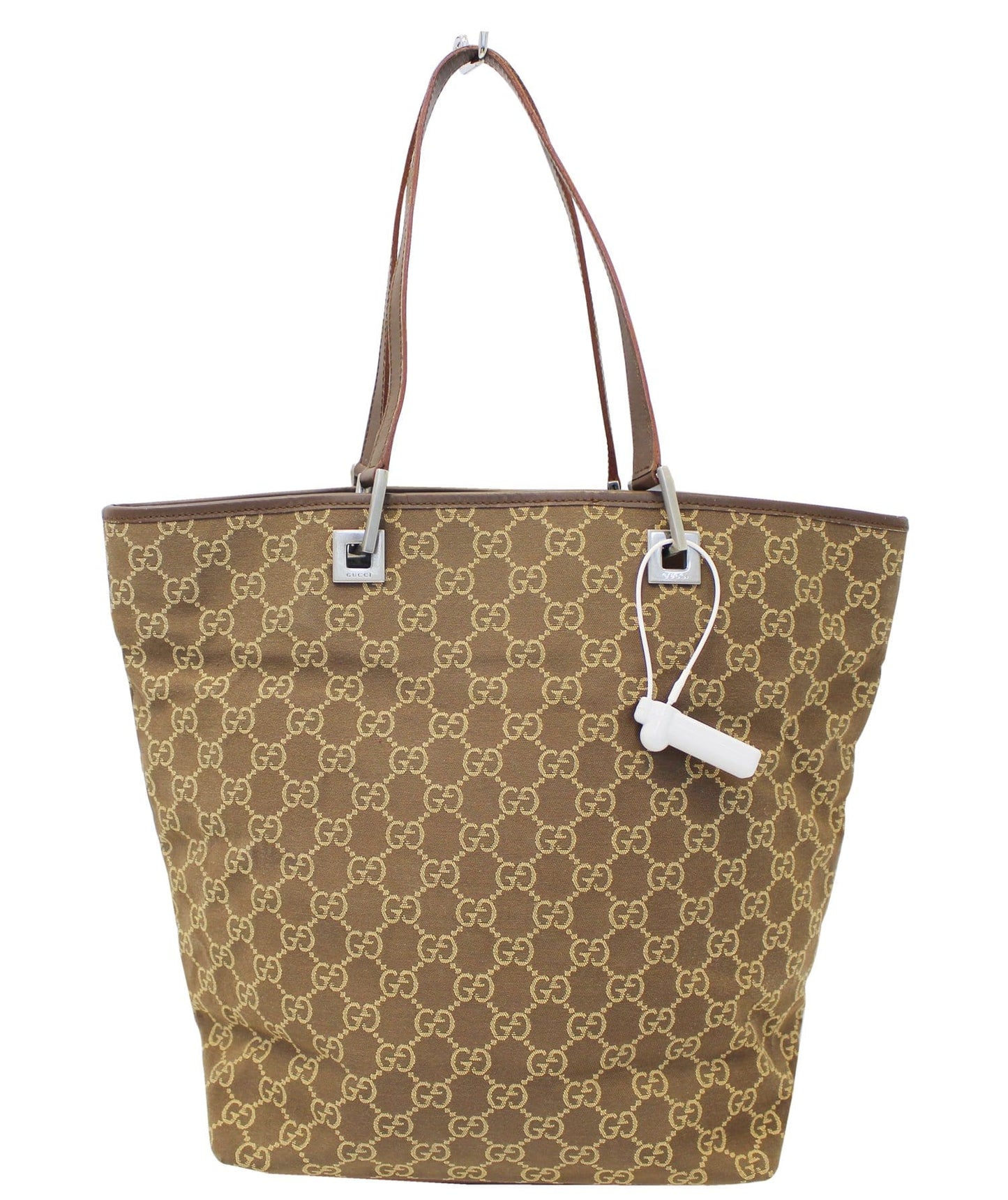 GUCCI Beige/Brown Monogram Canvas Tote Bag