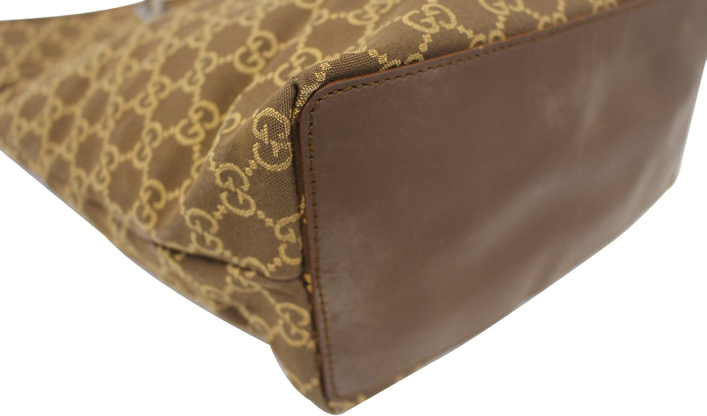 GUCCI Beige/Brown Monogram Canvas Tote Bag
