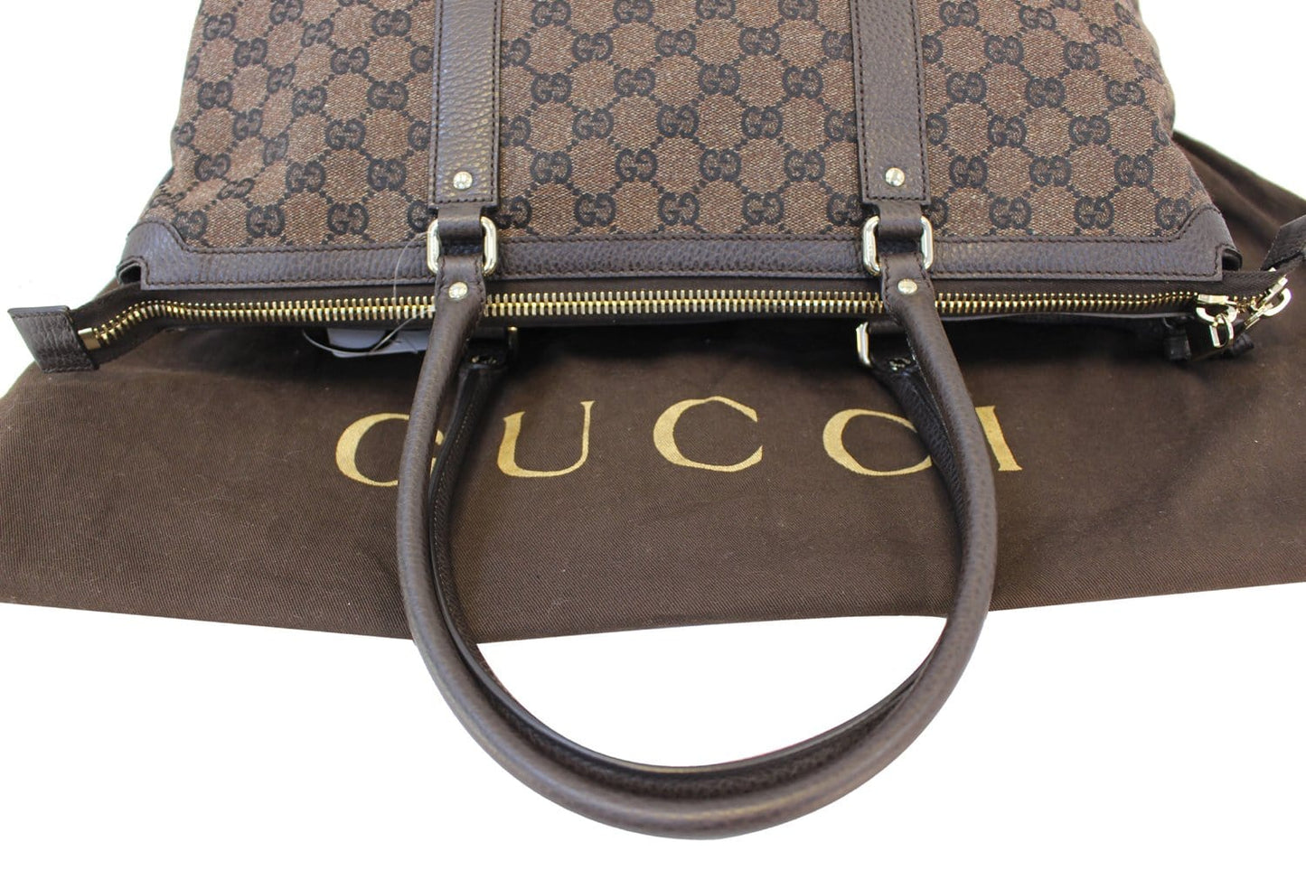 GUCCI GG Canvas 327793 Dark Brown Shoulder Handbag