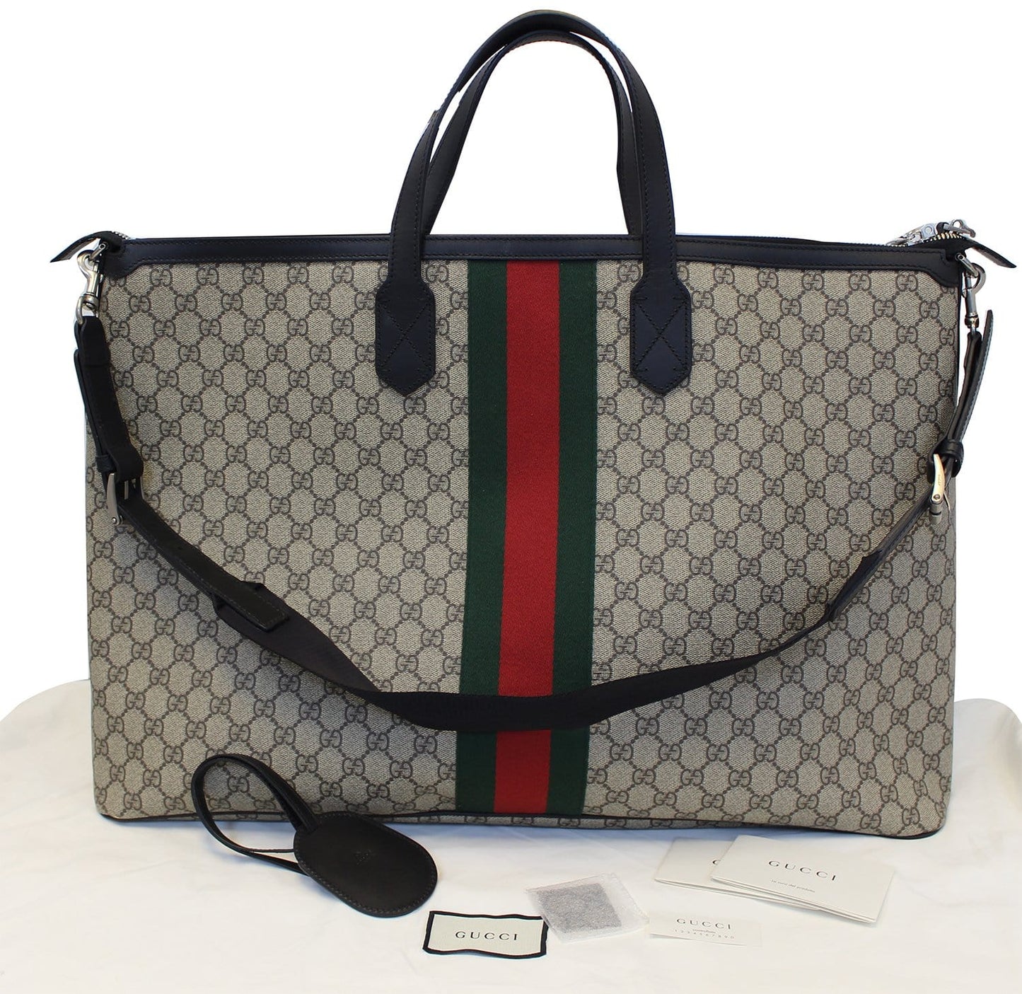 GUCCI GG Supreme Canvas Web Duffle Bag 353406