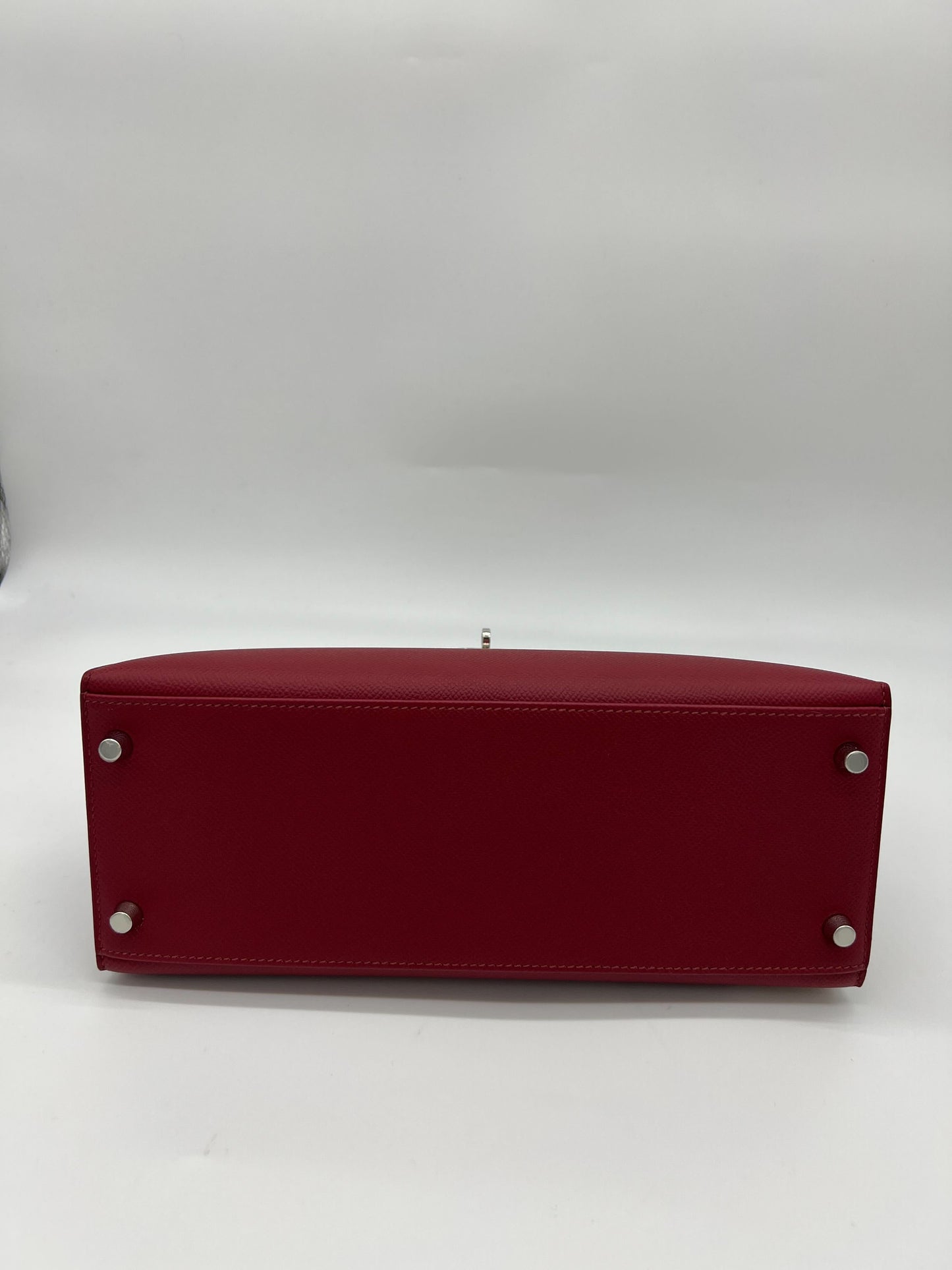 Hermes Kelly 28 Sellier Verso Veau Epsom AJ Rouge Grenat Rose Pourpre