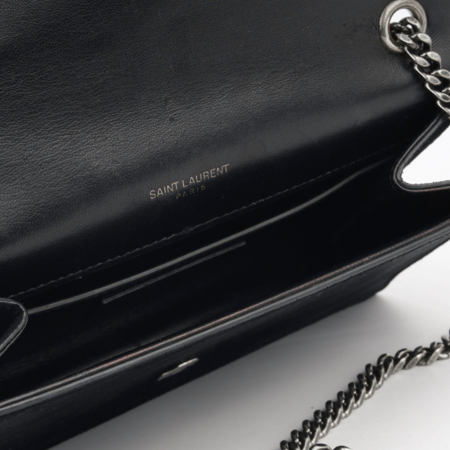 Saint Laurent Star Studded Kate - Black Suede