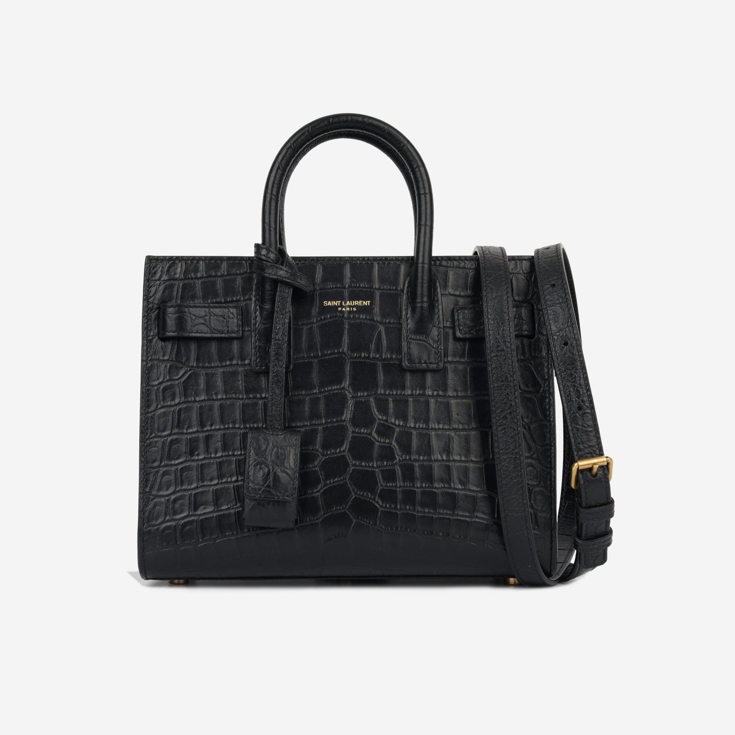 Saint Laurent Nano Sac de Jour - Black Croc