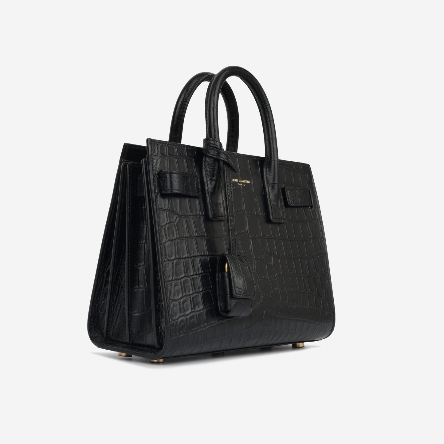 Saint Laurent Nano Sac de Jour - Black Croc