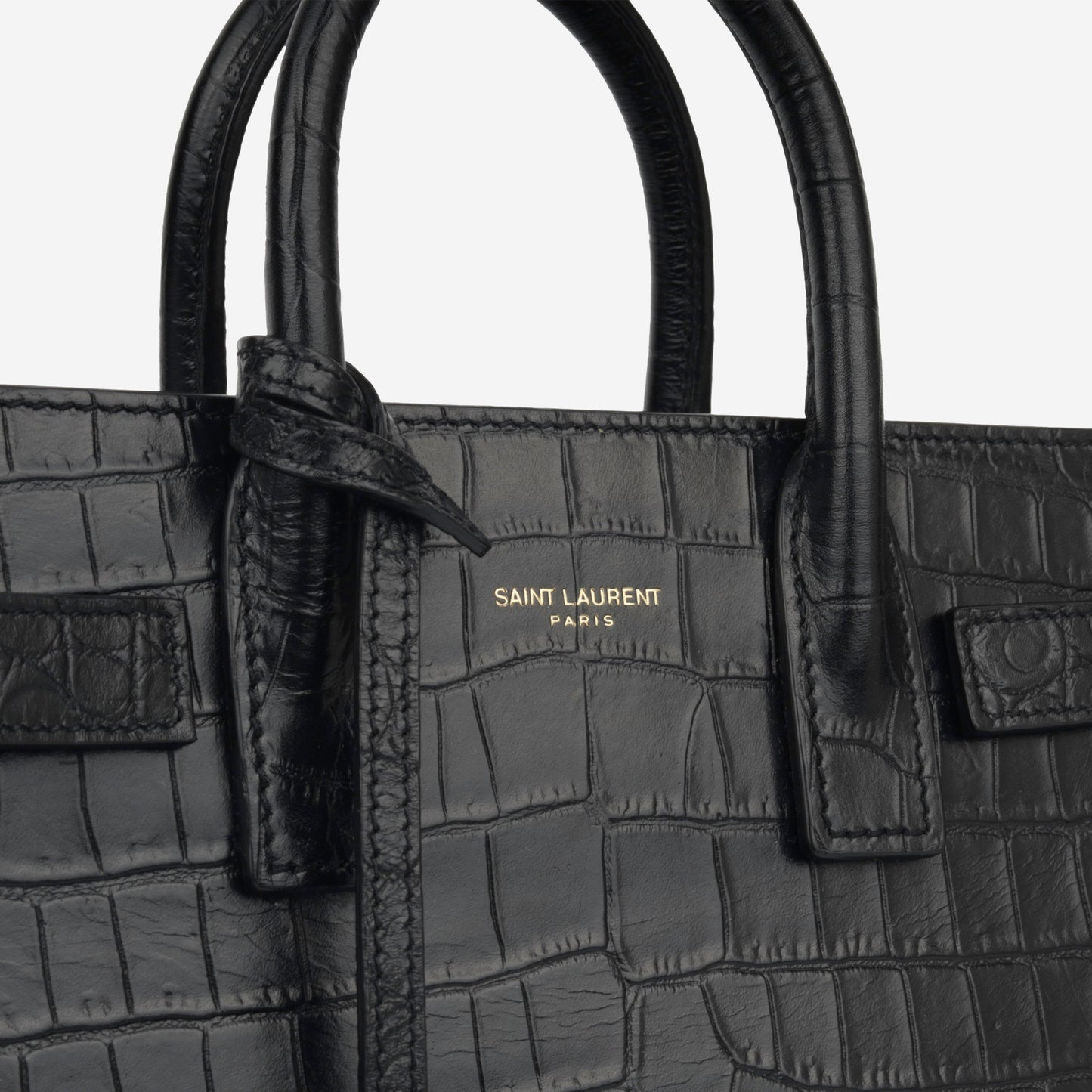 Saint Laurent Nano Sac de Jour - Black Croc